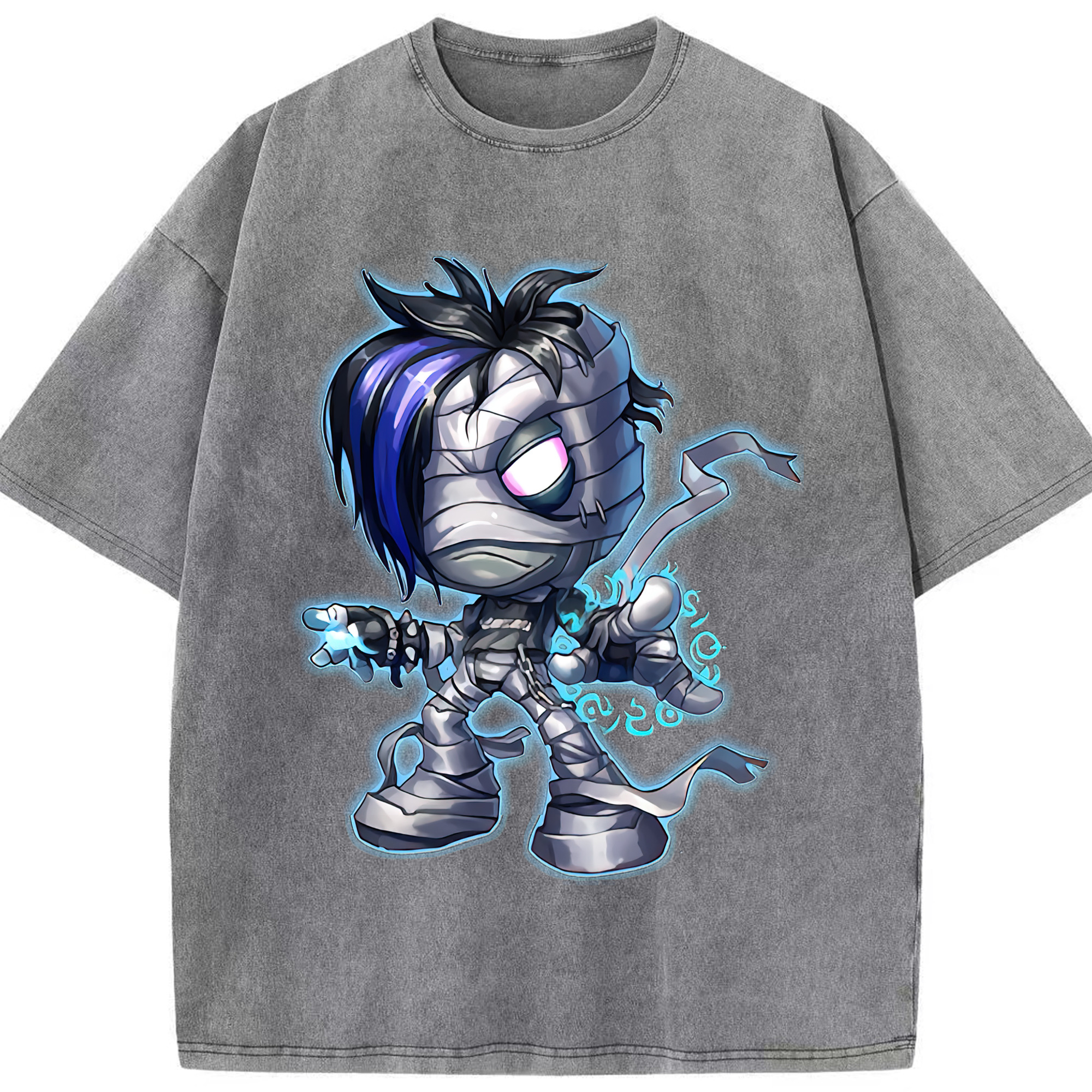 リーグ・オブ・レジェンド League of Legends LOL 綿100% ヴィンテージ風 半袖Tシャツ（フロントプリント）
