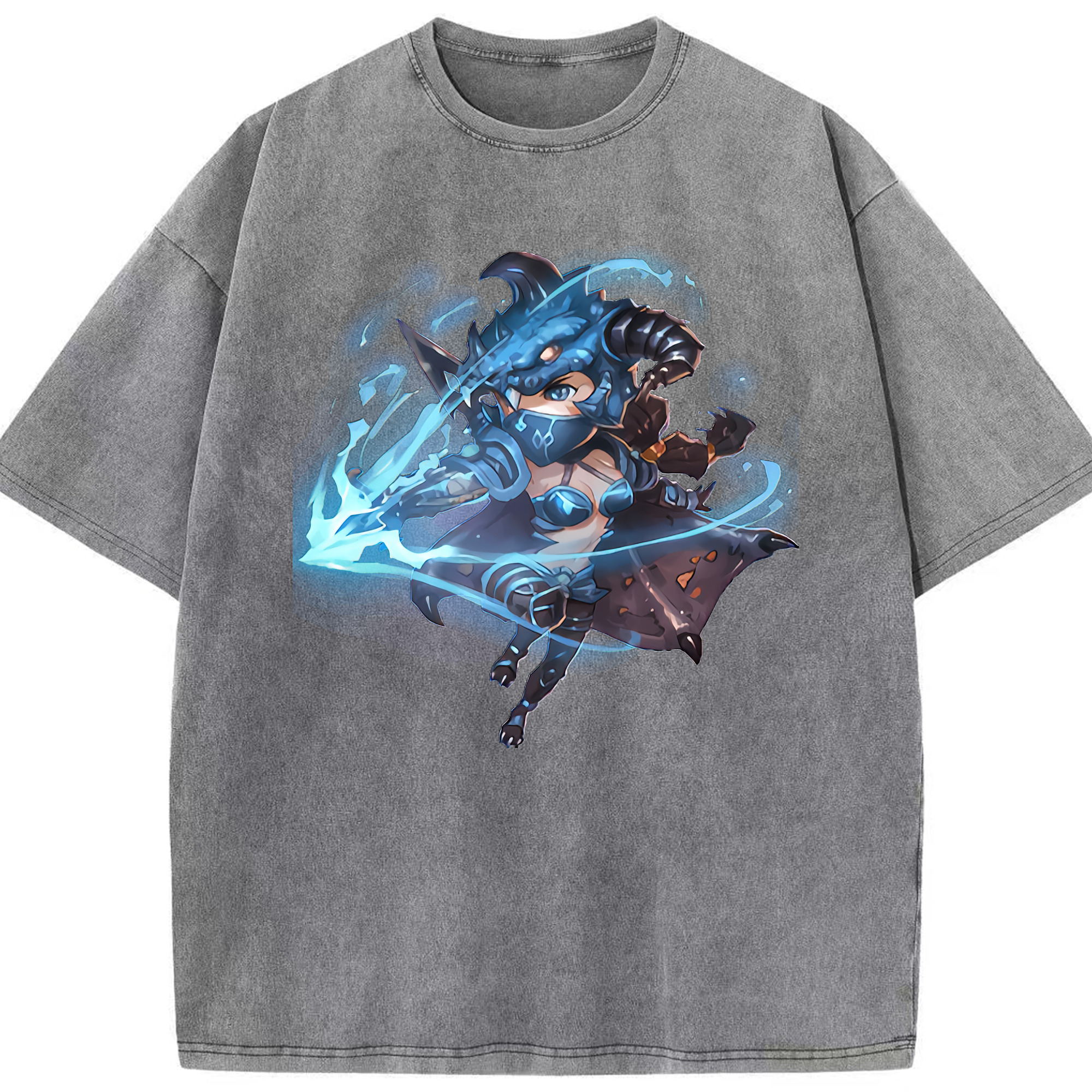 リーグ・オブ・レジェンド League of Legends LOL 綿100% ヴィンテージ風 半袖Tシャツ（フロントプリント）
