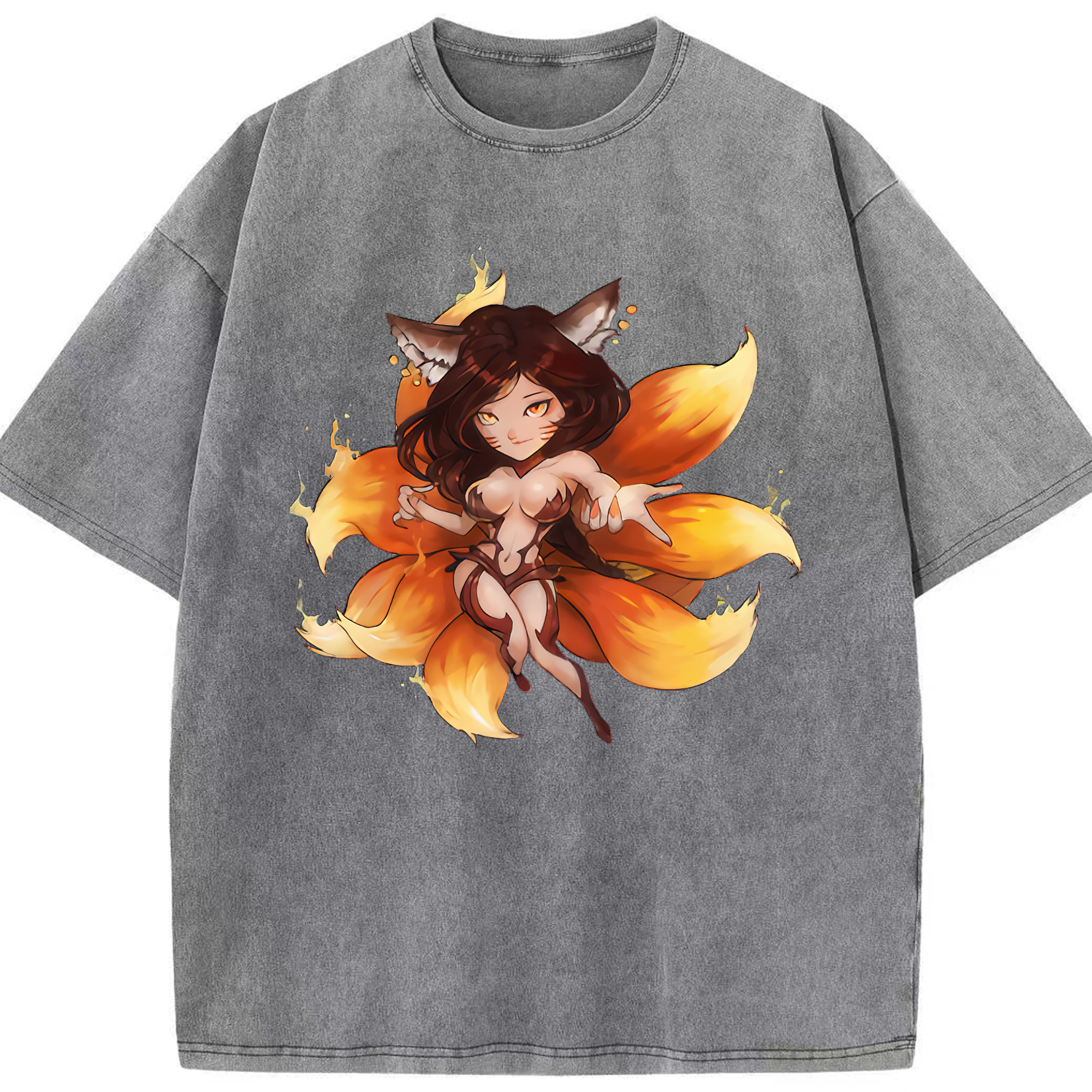 リーグ・オブ・レジェンド League of Legends LOL 綿100% ヴィンテージ風 半袖Tシャツ（フロントプリント）