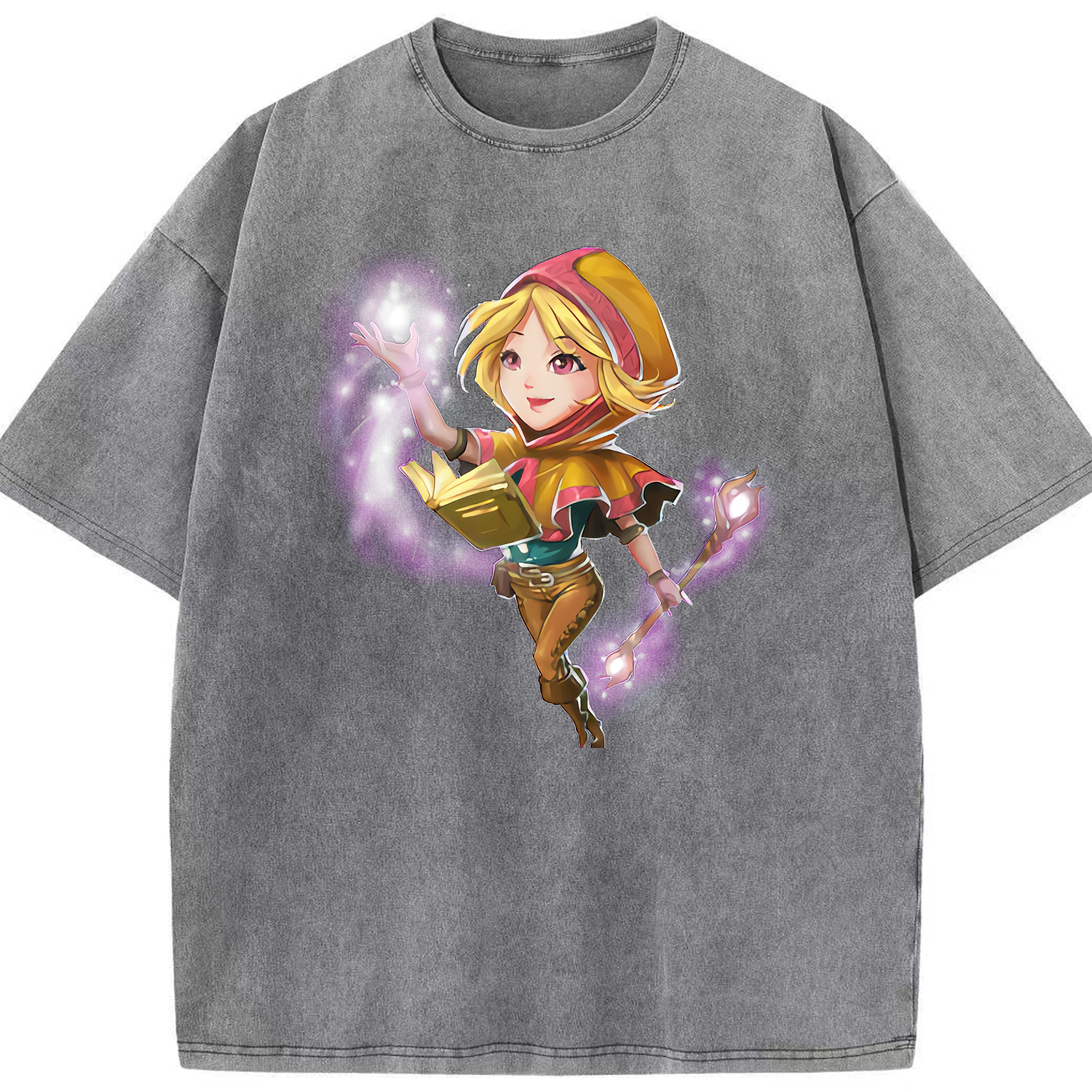 リーグ・オブ・レジェンド League of Legends LOL 綿100% ヴィンテージ風 半袖Tシャツ（フロントプリント）