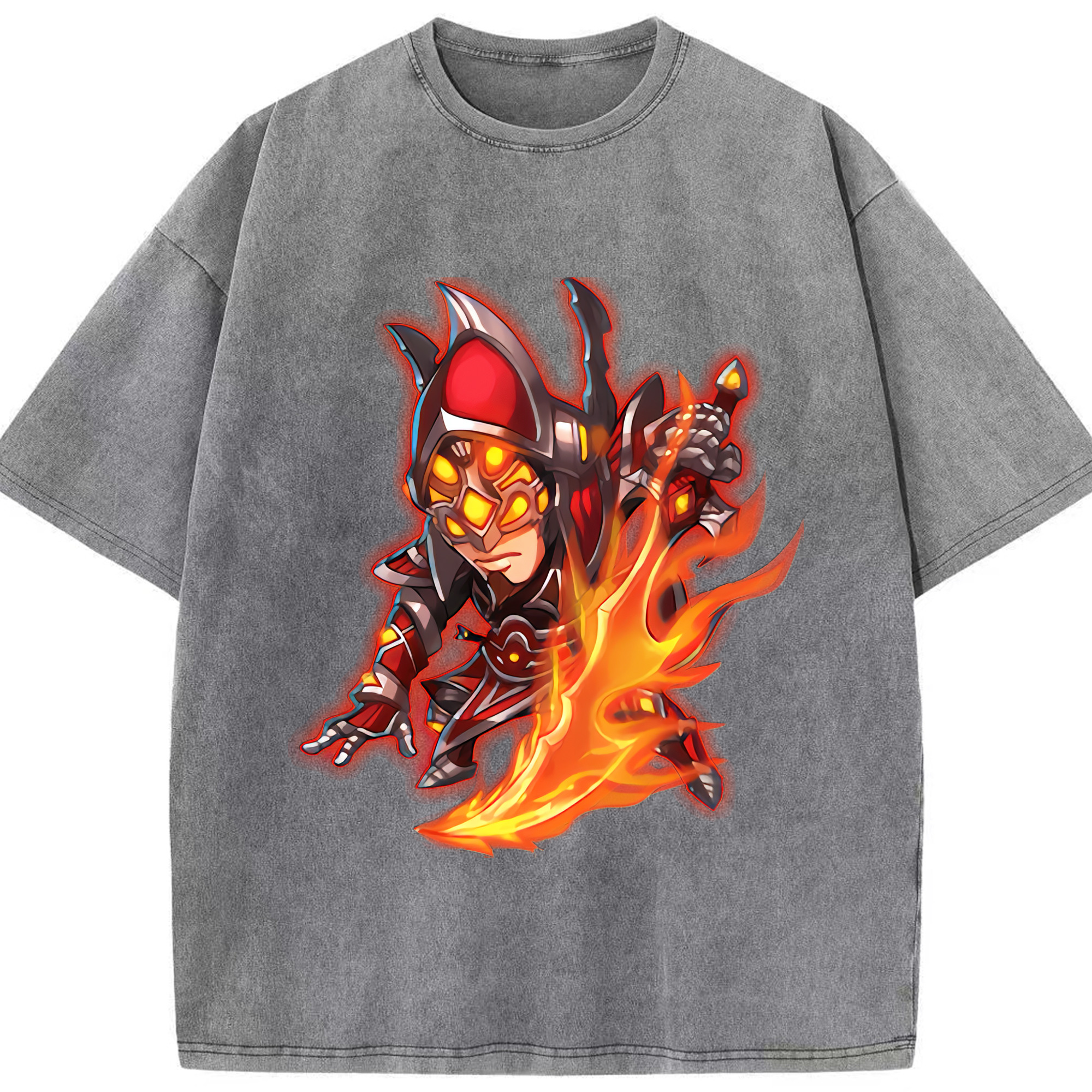 リーグ・オブ・レジェンド League of Legends LOL 綿100% ヴィンテージ風 半袖Tシャツ（フロントプリント）