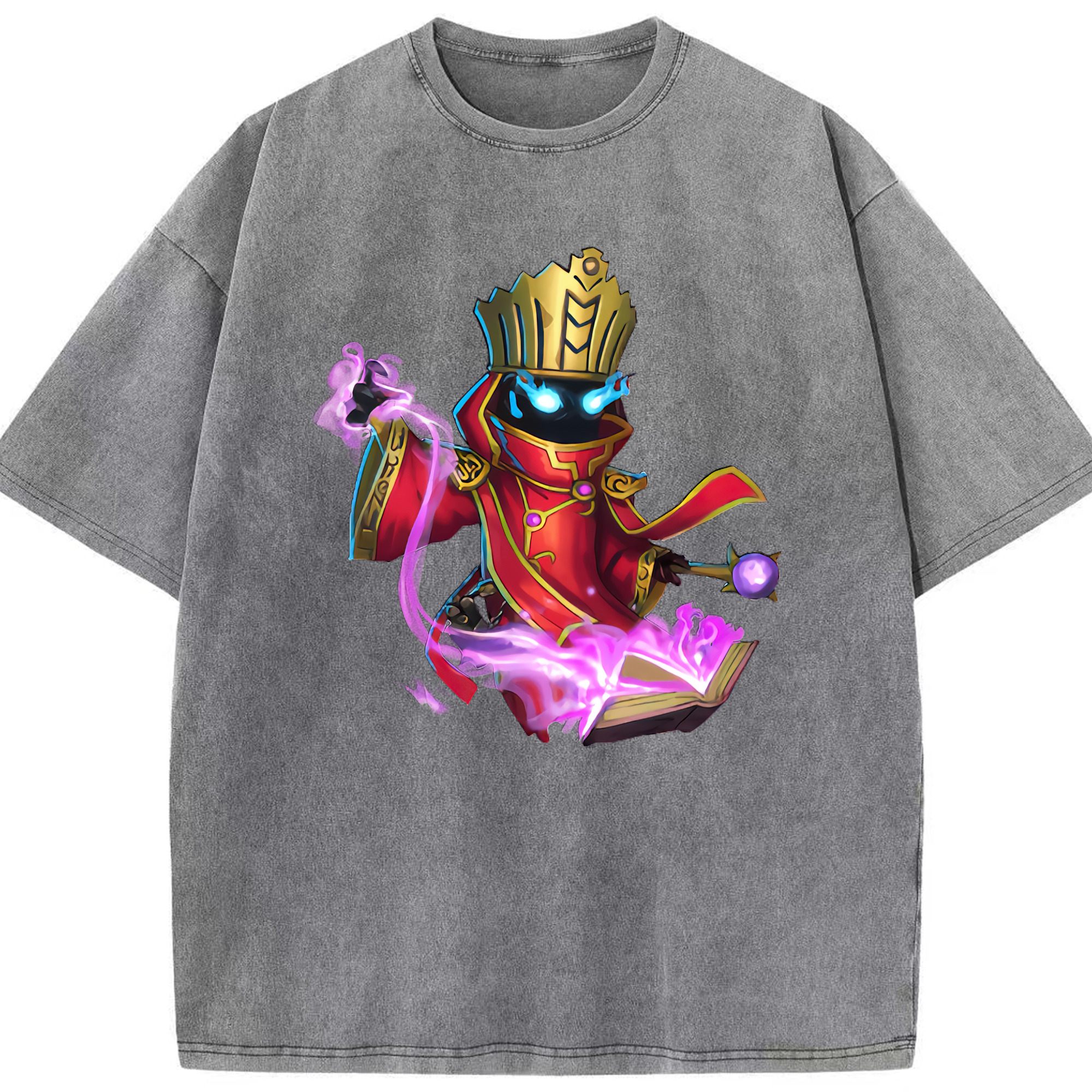 （画像用） リーグ・オブ・レジェンド League of Legends LOL 綿100% ヴィンテージ風 半袖Tシャツ（フロントプリント）