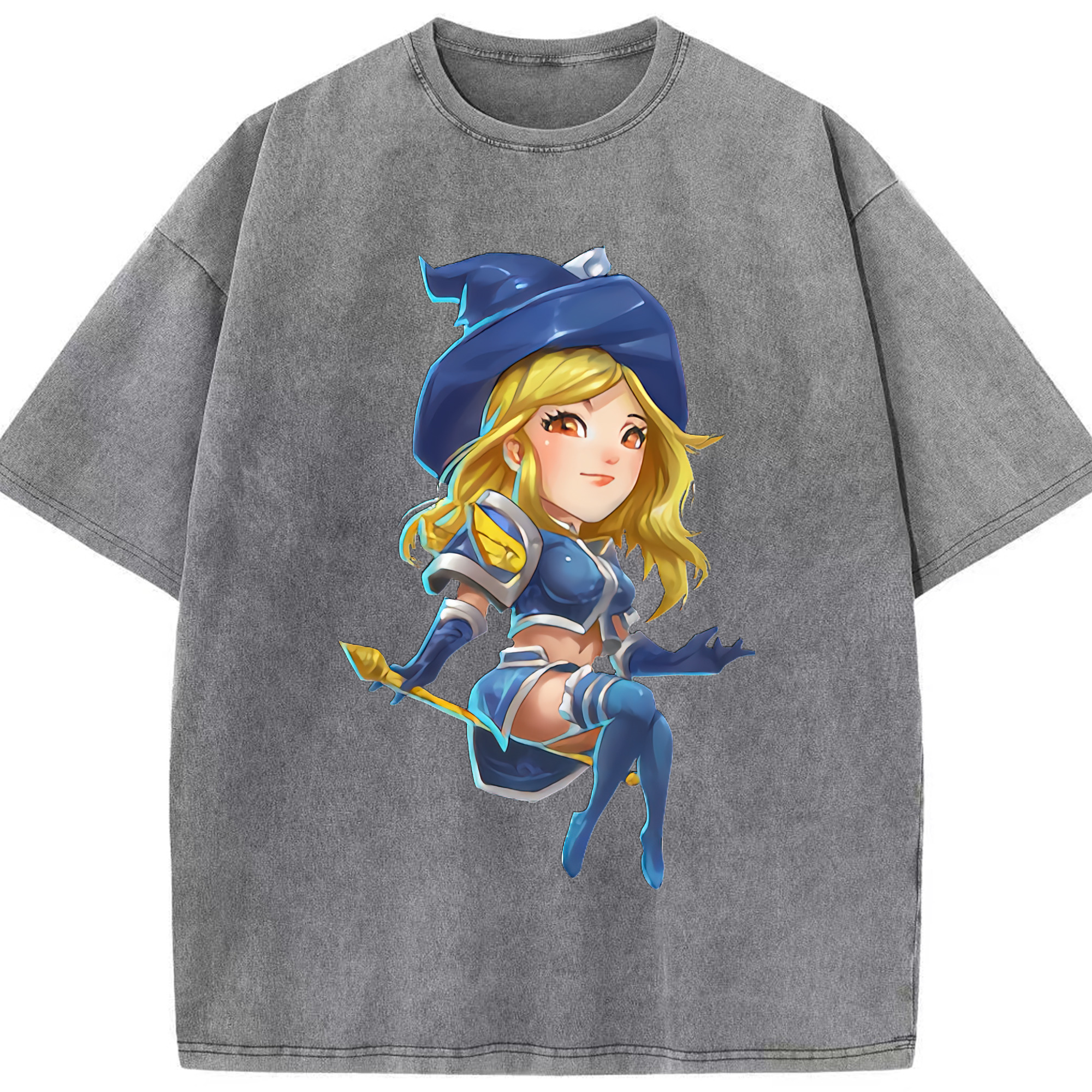 リーグ・オブ・レジェンド League of Legends LOL 綿100% ヴィンテージ風 半袖Tシャツ（フロントプリント）