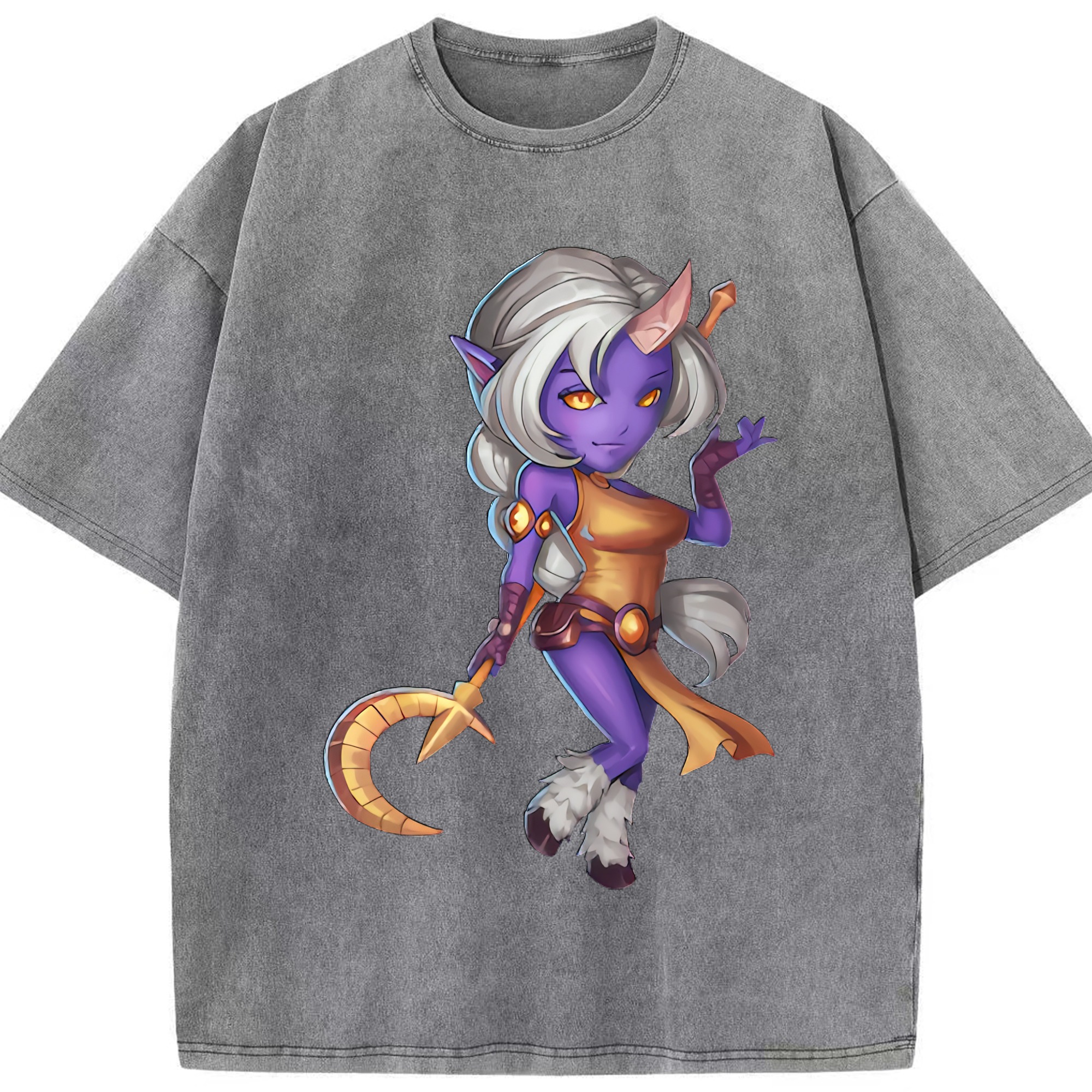 （画像用） リーグ・オブ・レジェンド League of Legends LOL 綿100% ヴィンテージ風 半袖Tシャツ（フロントプリント）