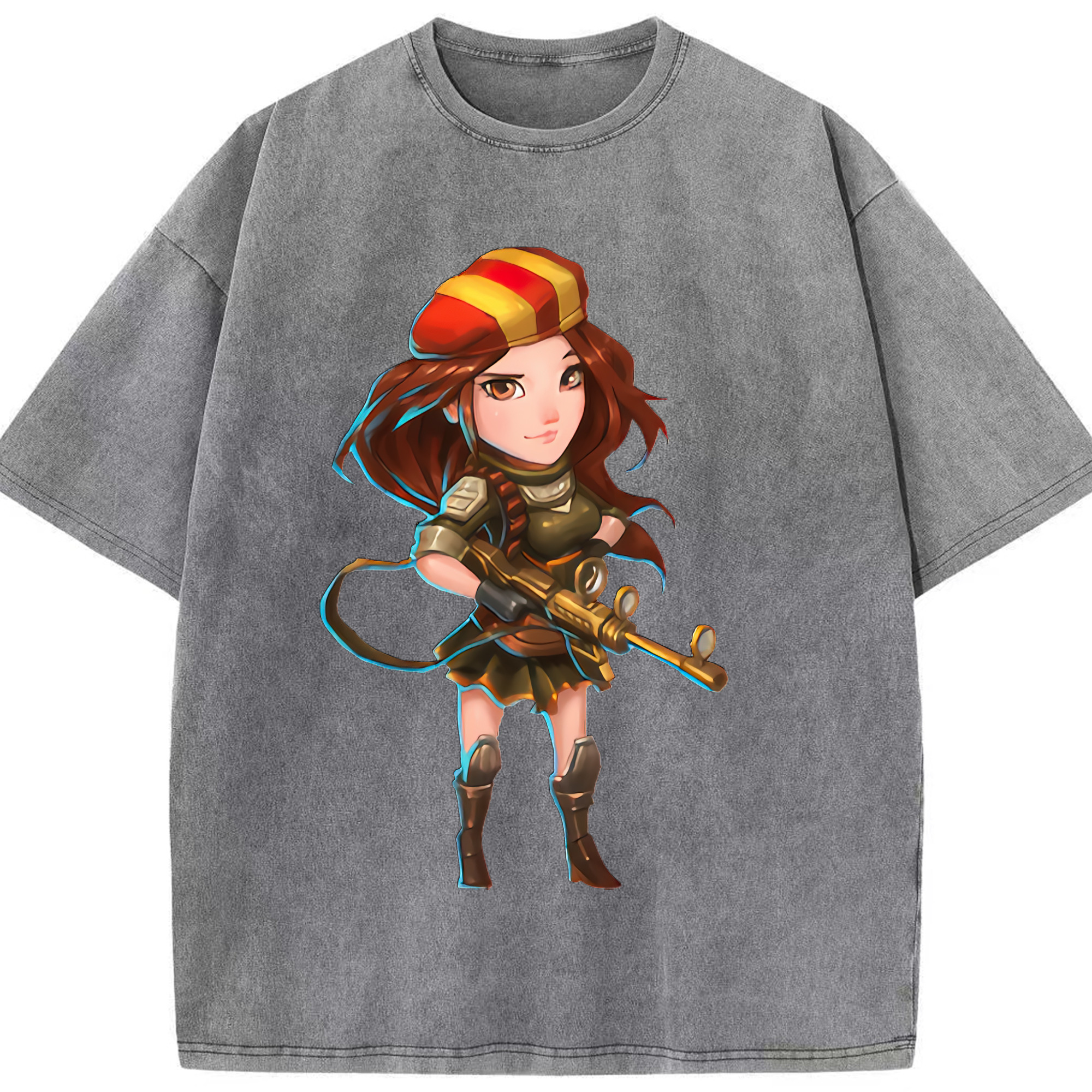 リーグ・オブ・レジェンド League of Legends LOL 綿100% ヴィンテージ風 半袖Tシャツ（フロントプリント）
