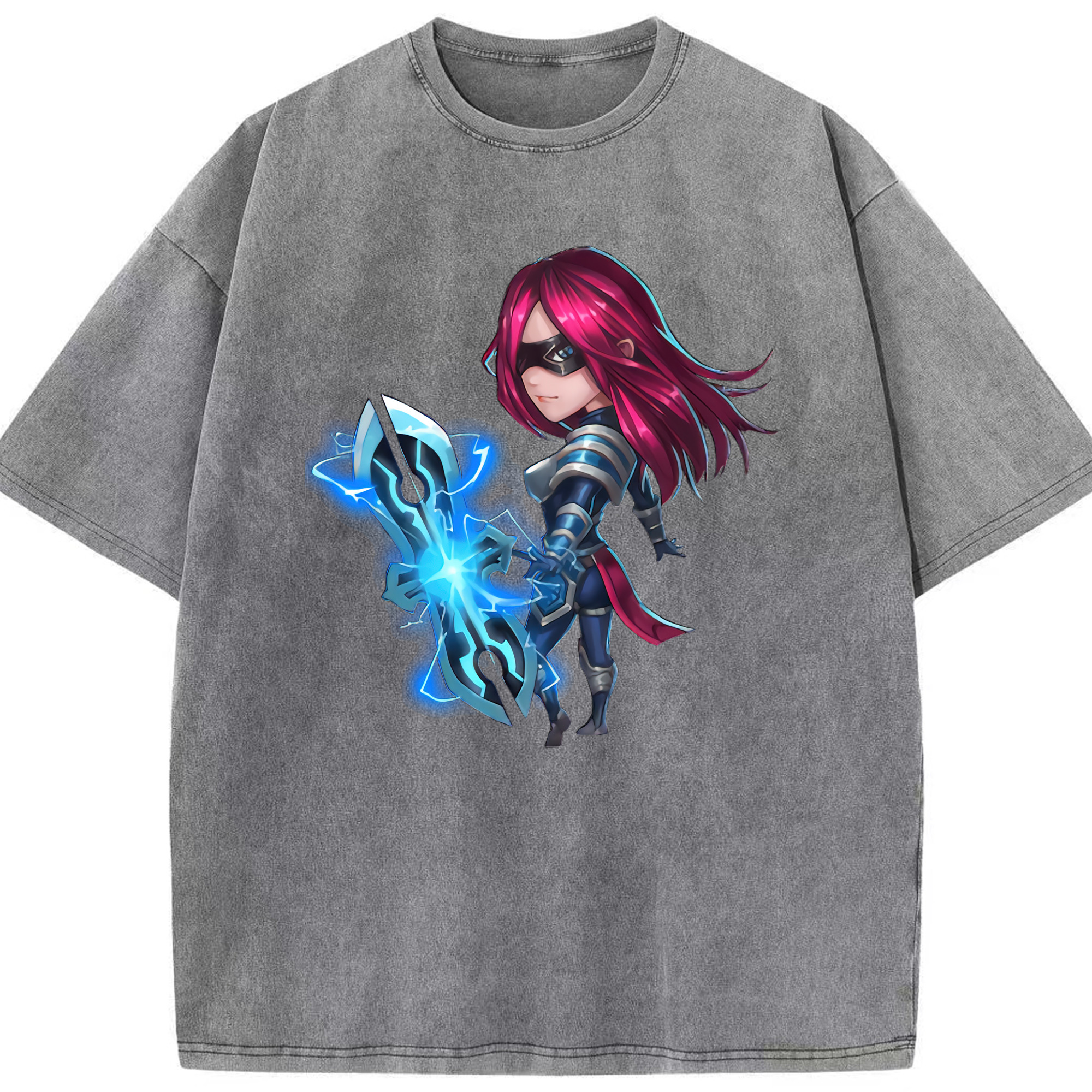 リーグ・オブ・レジェンド League of Legends LOL 綿100% ヴィンテージ風 半袖Tシャツ（フロントプリント）