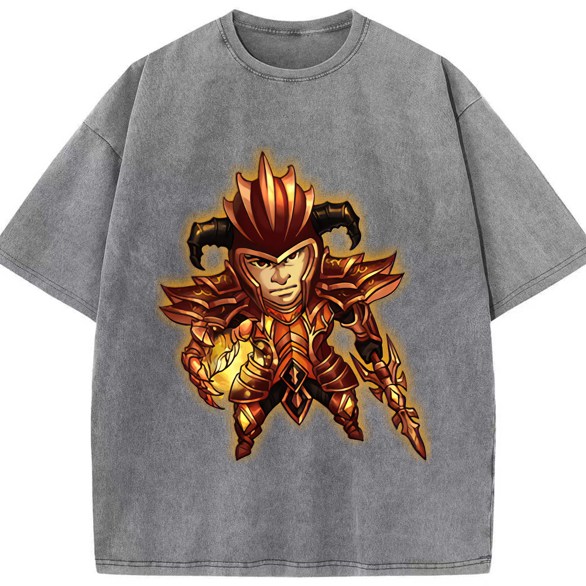 リーグ・オブ・レジェンド League of Legends LOL 綿100% ヴィンテージ風 半袖Tシャツ（フロントプリント）