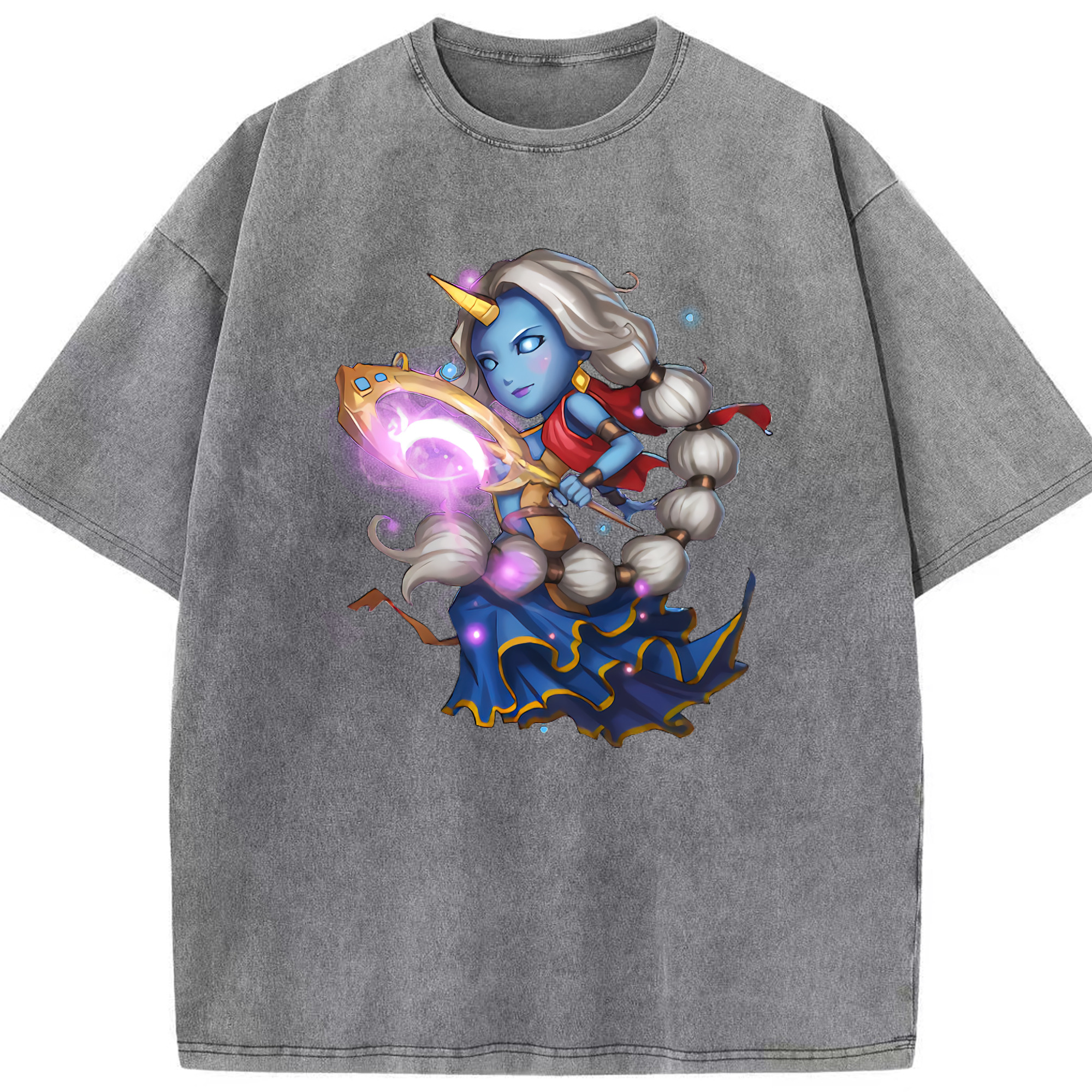 リーグ・オブ・レジェンド League of Legends LOL 綿100% ヴィンテージ風 半袖Tシャツ（フロントプリント）