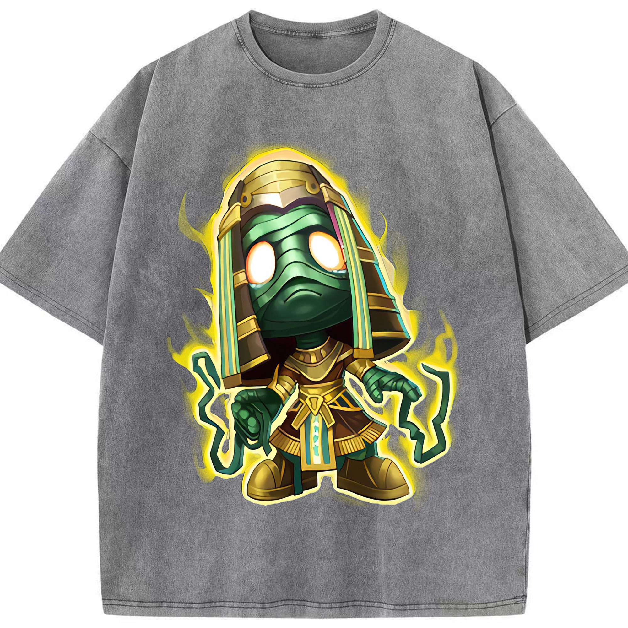 リーグ・オブ・レジェンド League of Legends LOL 綿100% ヴィンテージ風 半袖Tシャツ（フロントプリント）