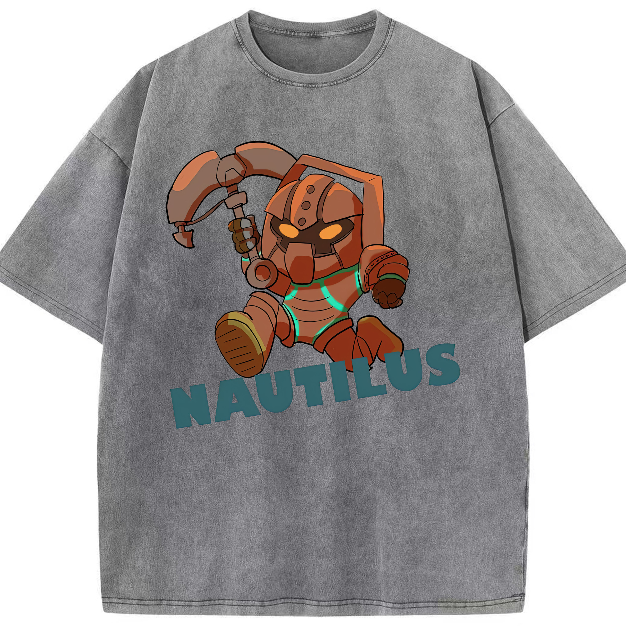 リーグ・オブ・レジェンド League of Legends LOL 綿100% ヴィンテージ風 半袖Tシャツ（フロントプリント）
