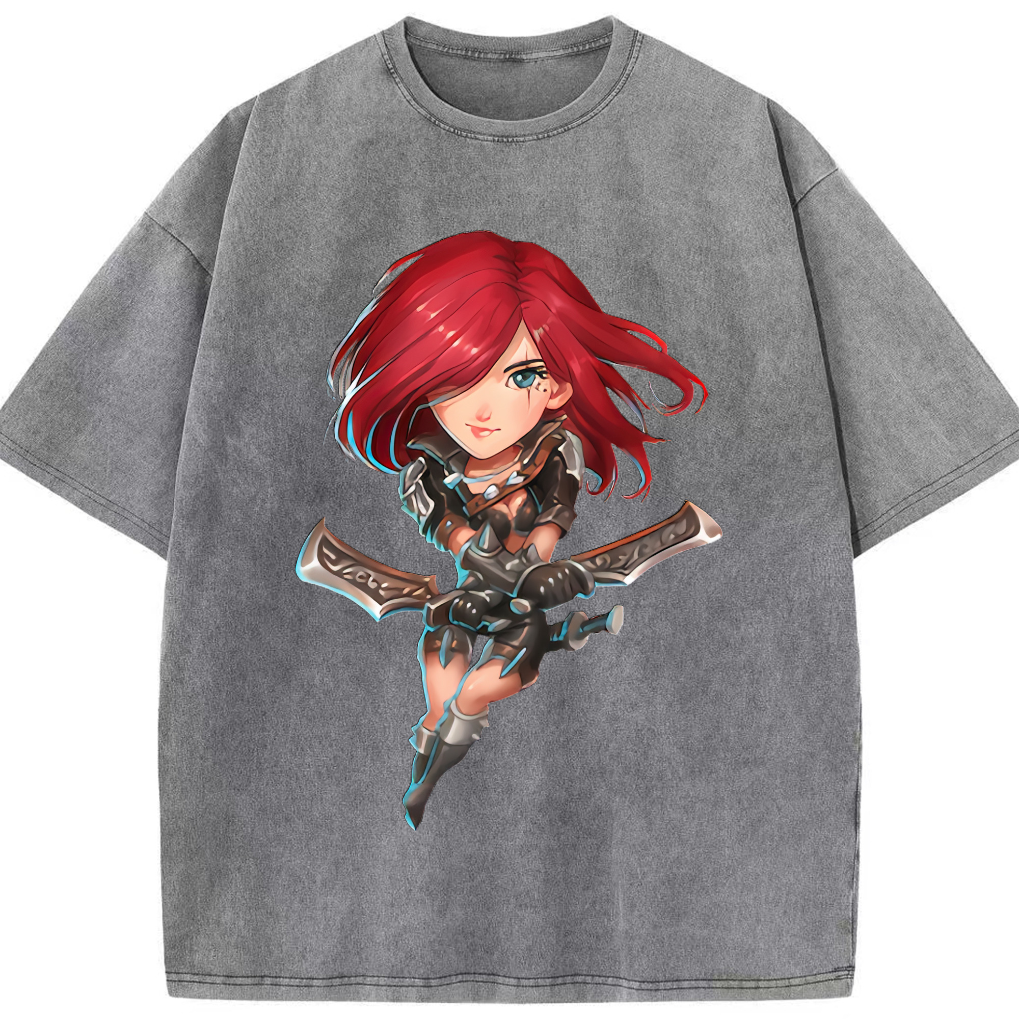 （画像用） リーグ・オブ・レジェンド League of Legends LOL 綿100% ヴィンテージ風 半袖Tシャツ（フロントプリント）