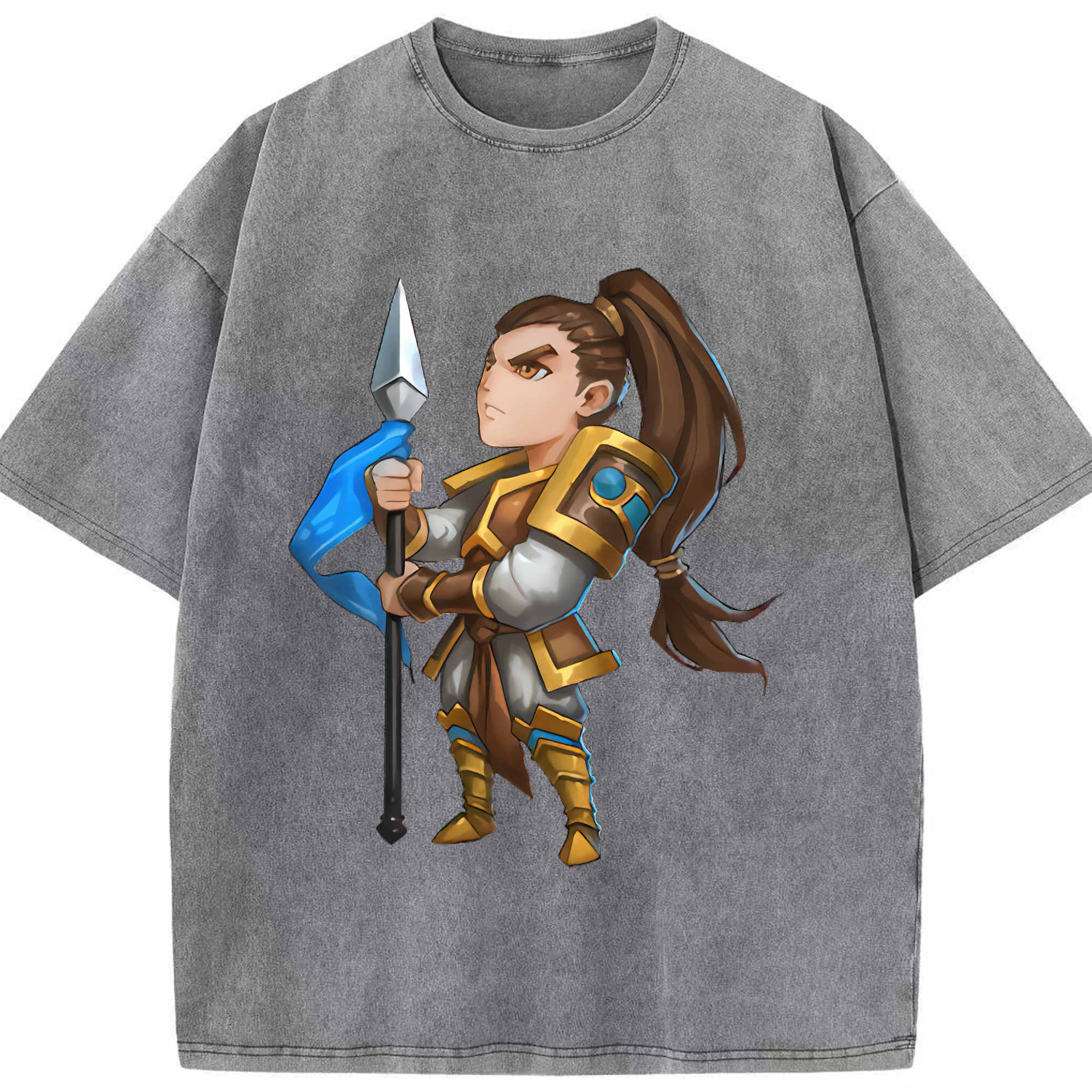 リーグ・オブ・レジェンド League of Legends LOL 綿100% ヴィンテージ風 半袖Tシャツ（フロントプリント）