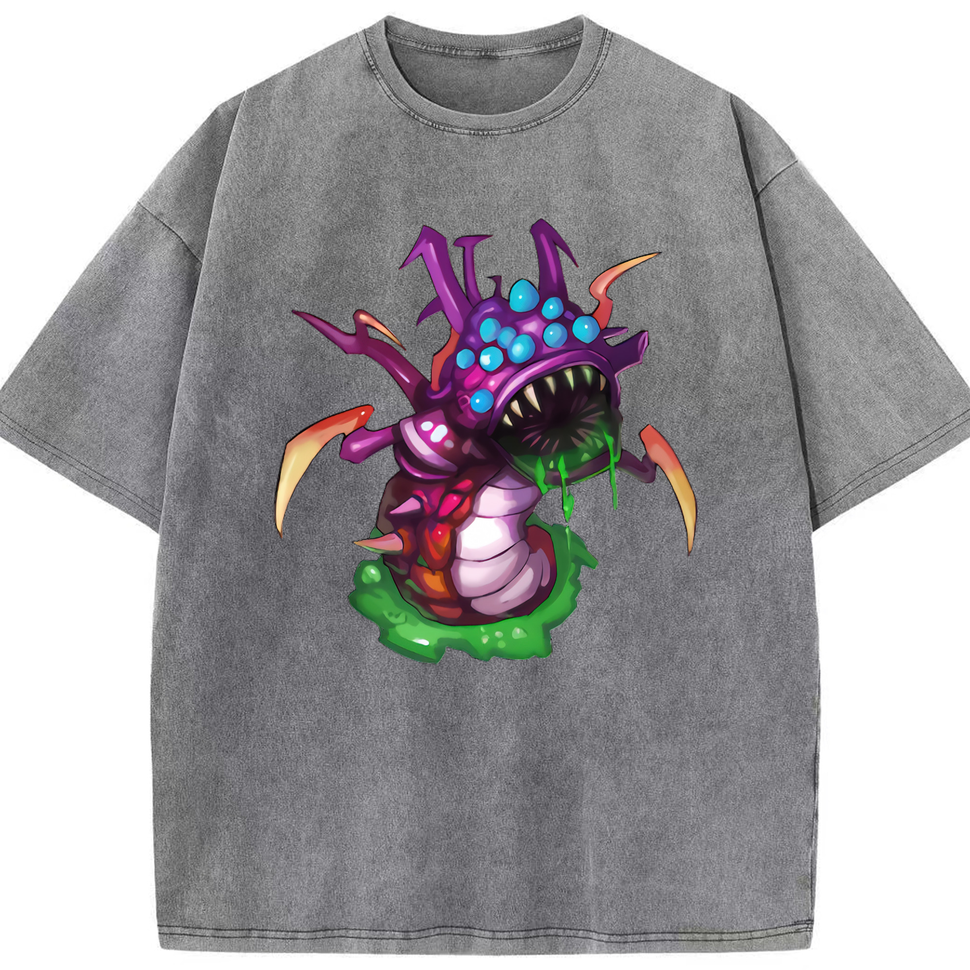 リーグ・オブ・レジェンド League of Legends LOL 綿100% ヴィンテージ風 半袖Tシャツ（フロントプリント）
