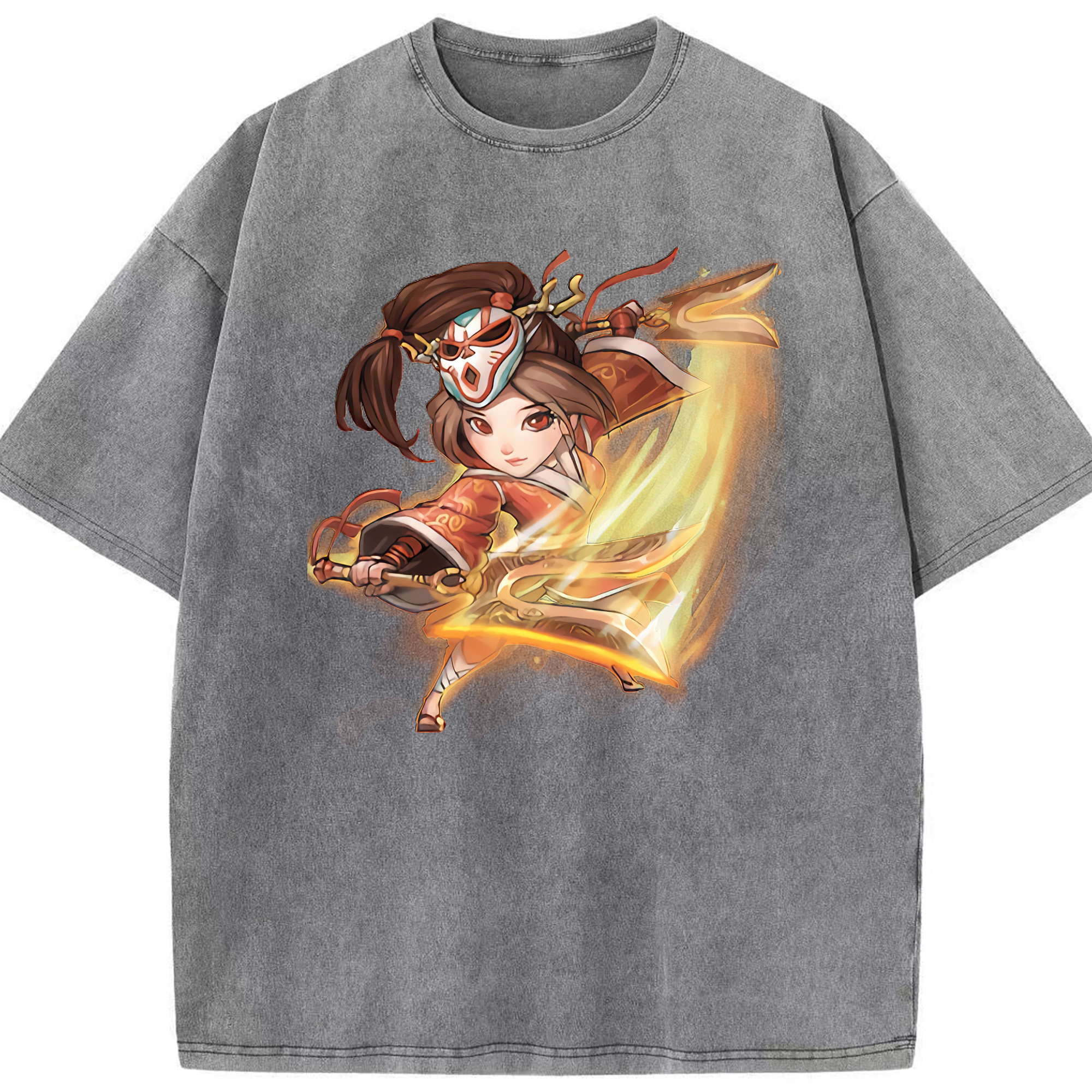 リーグ・オブ・レジェンド League of Legends LOL 綿100% ヴィンテージ風 半袖Tシャツ（フロントプリント）