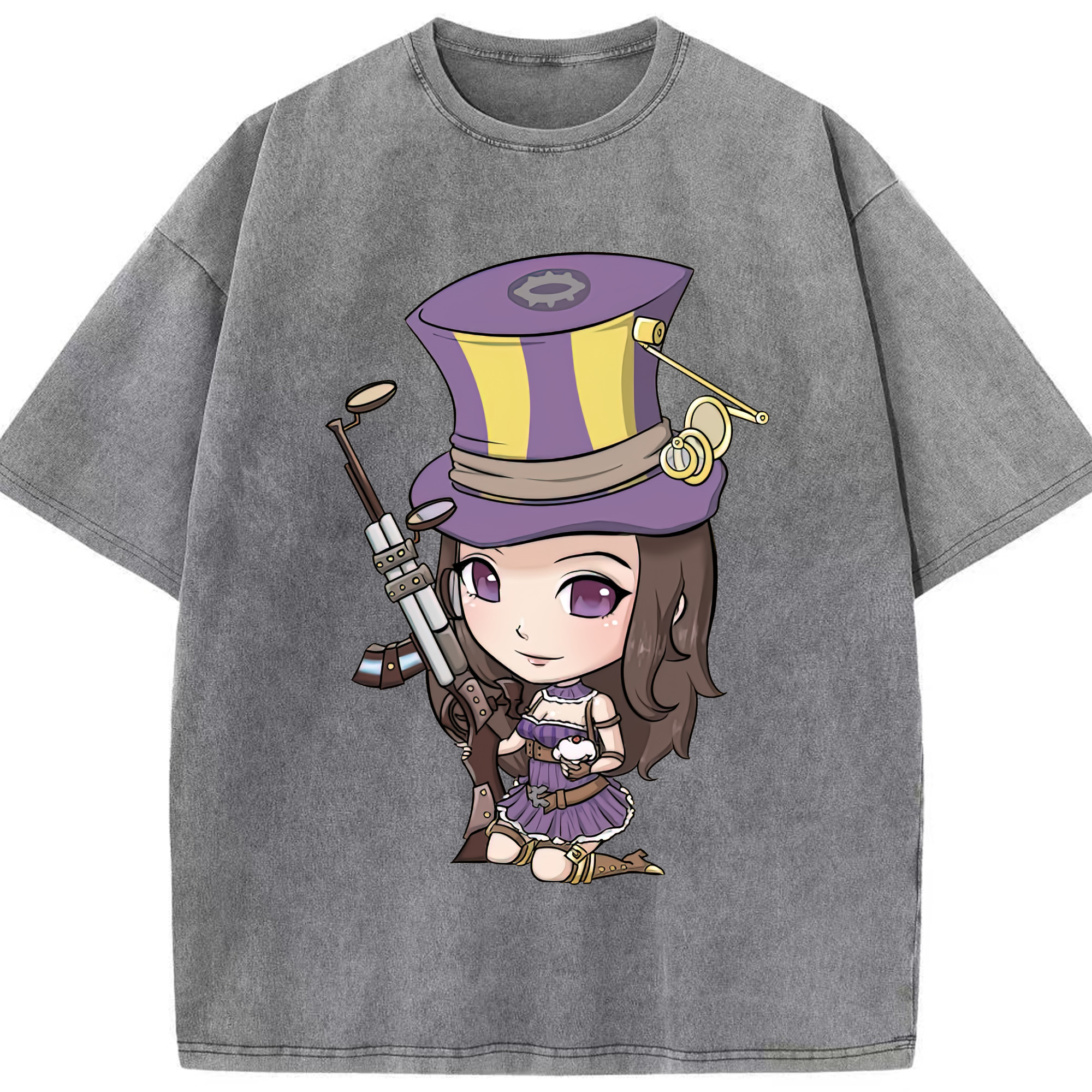 リーグ・オブ・レジェンド League of Legends LOL 綿100% ヴィンテージ風 半袖Tシャツ（フロントプリント）