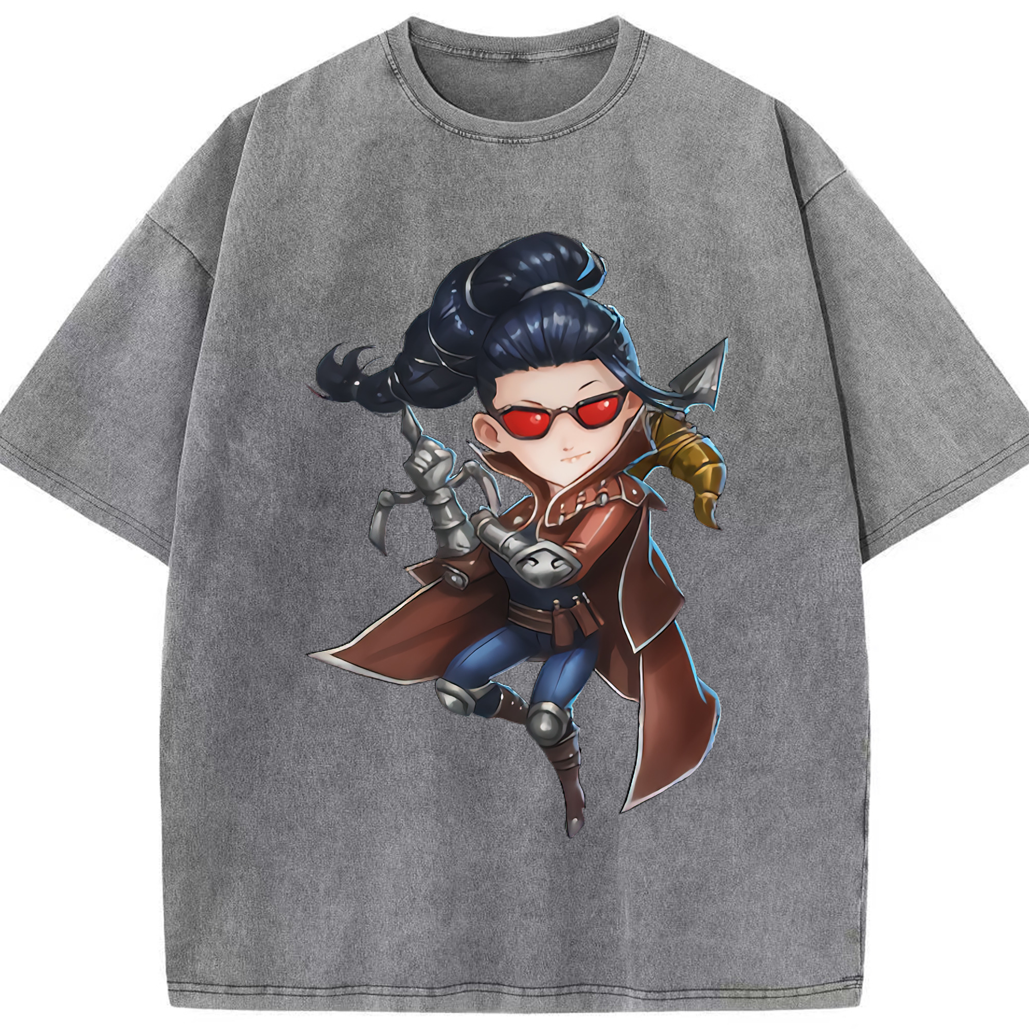 （画像用） リーグ・オブ・レジェンド League of Legends LOL 綿100% ヴィンテージ風 半袖Tシャツ（フロントプリント）