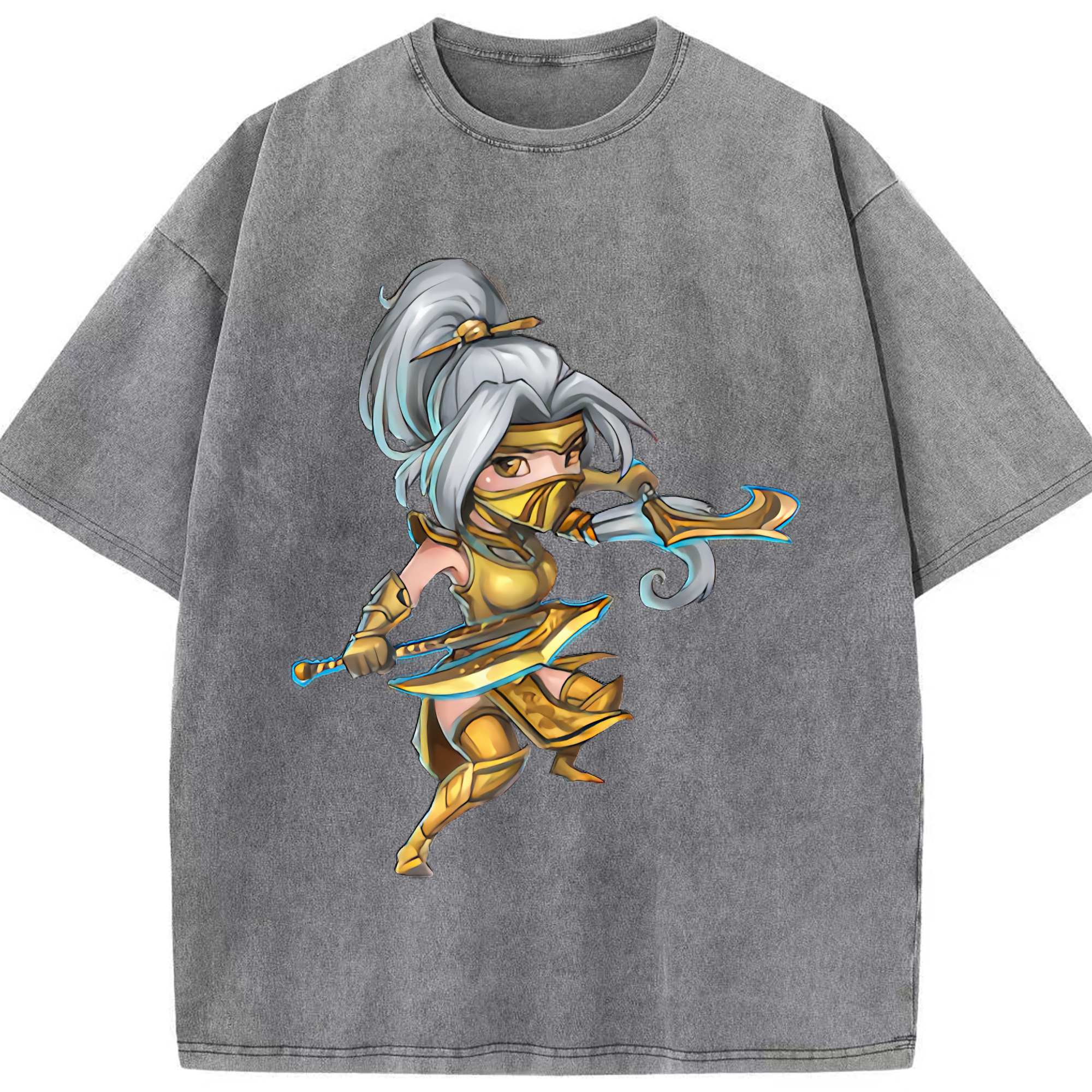 リーグ・オブ・レジェンド League of Legends LOL 綿100% ヴィンテージ風 半袖Tシャツ（フロントプリント）