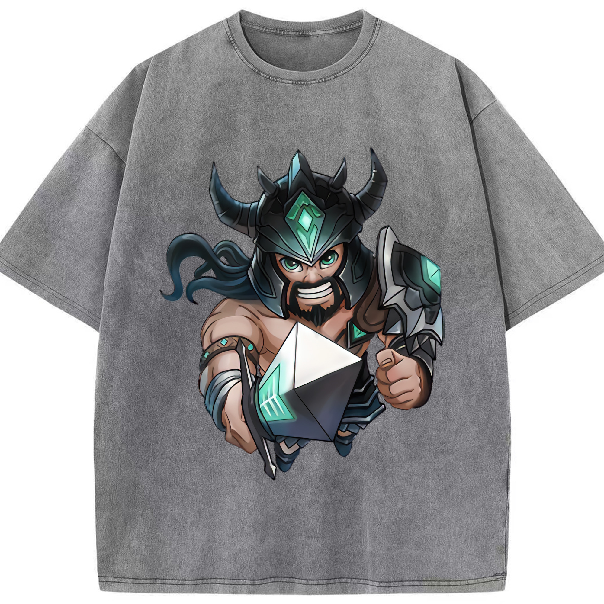 リーグ・オブ・レジェンド League of Legends LOL 綿100% ヴィンテージ風 半袖Tシャツ（フロントプリント）