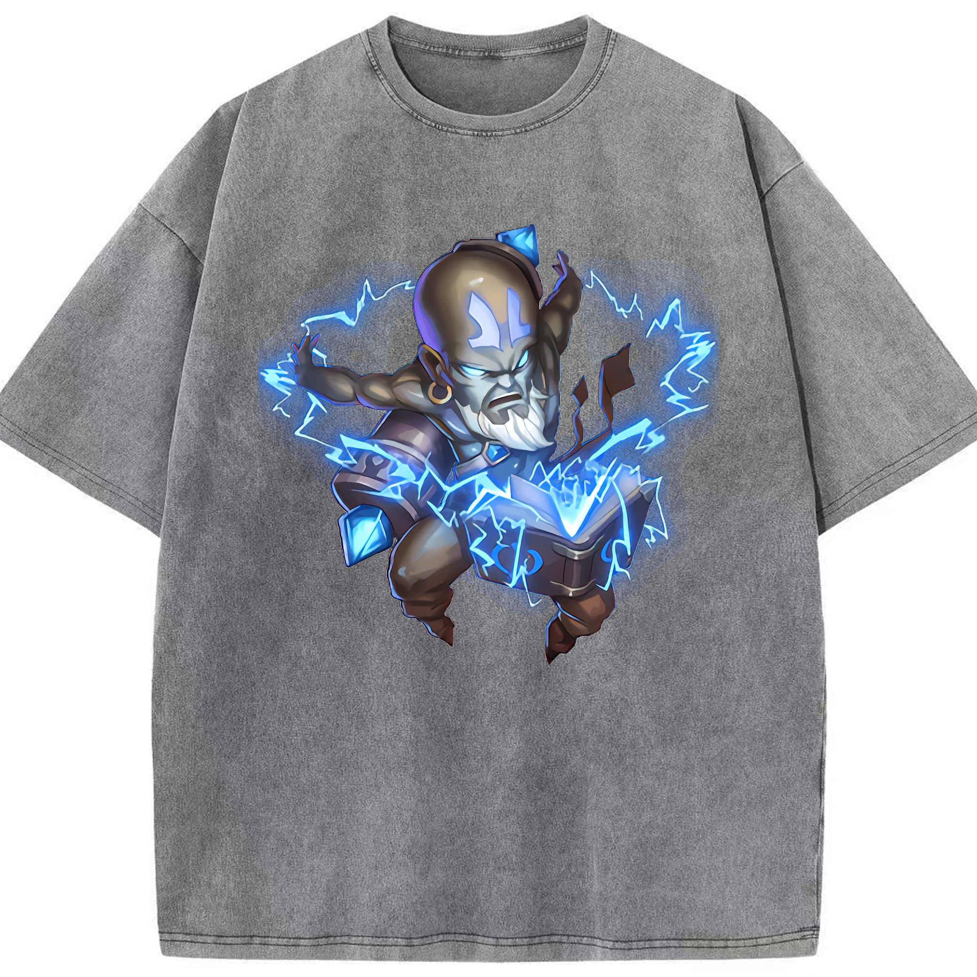 リーグ・オブ・レジェンド League of Legends LOL 綿100% ヴィンテージ風 半袖Tシャツ（フロントプリント）