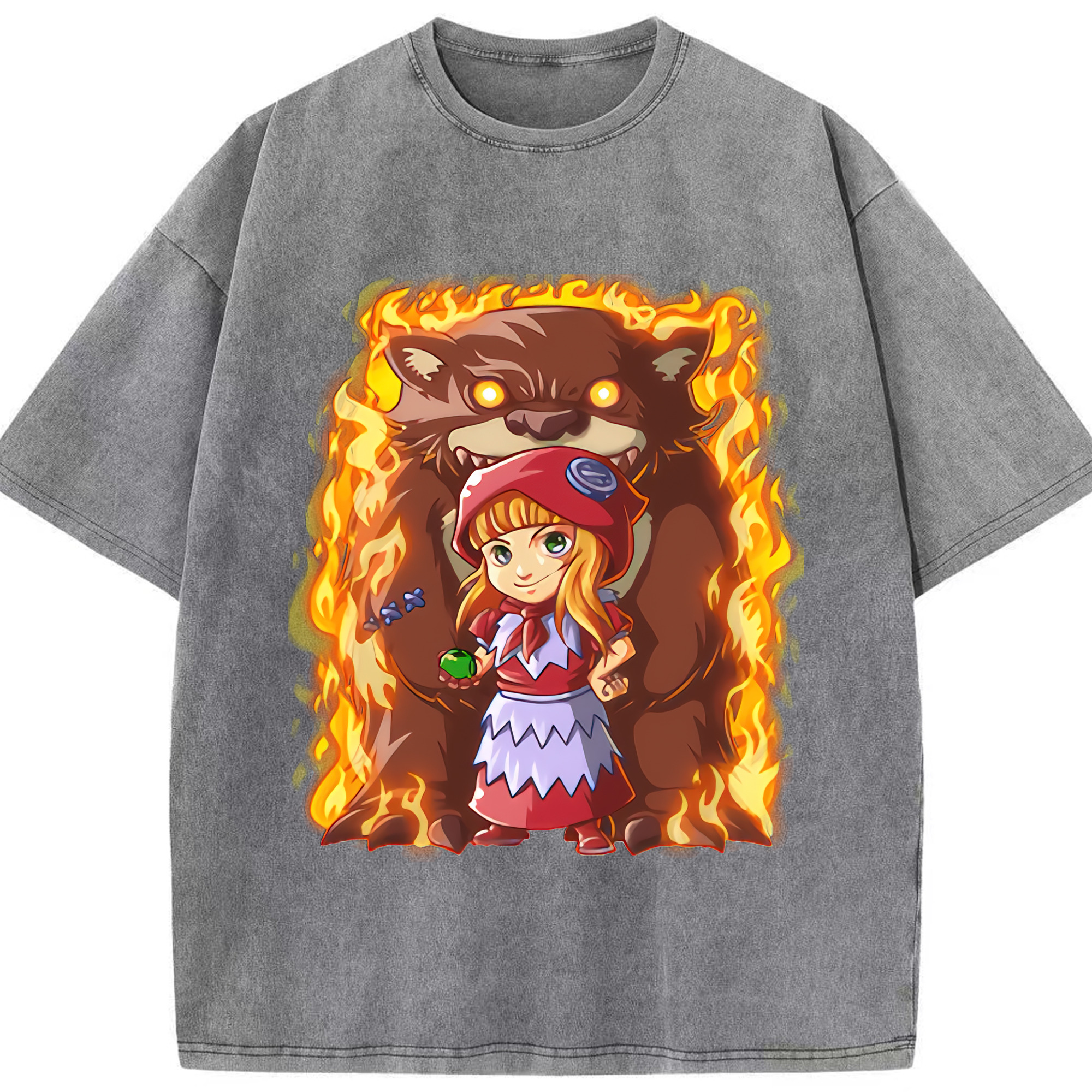 リーグ・オブ・レジェンド League of Legends LOL 綿100% ヴィンテージ風 半袖Tシャツ（フロントプリント）