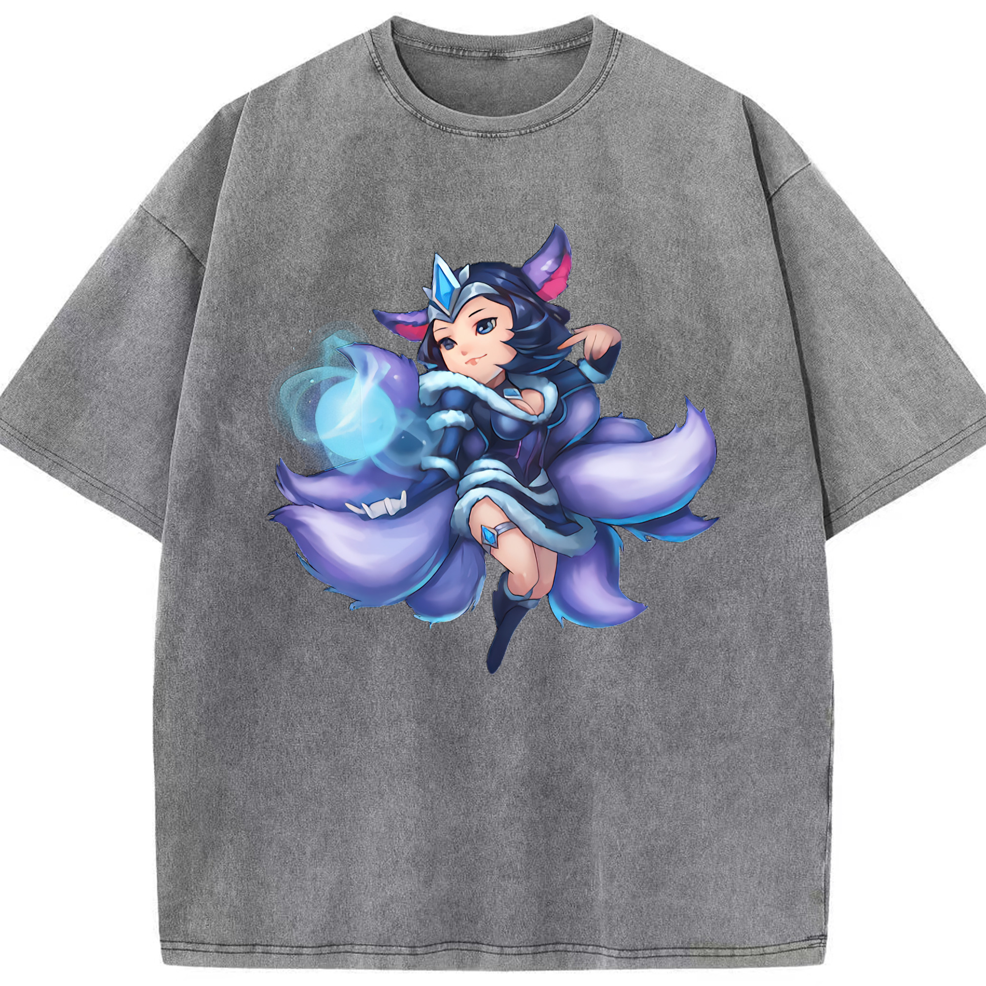 （画像用） リーグ・オブ・レジェンド League of Legends LOL 綿100% ヴィンテージ風 半袖Tシャツ（フロントプリント）