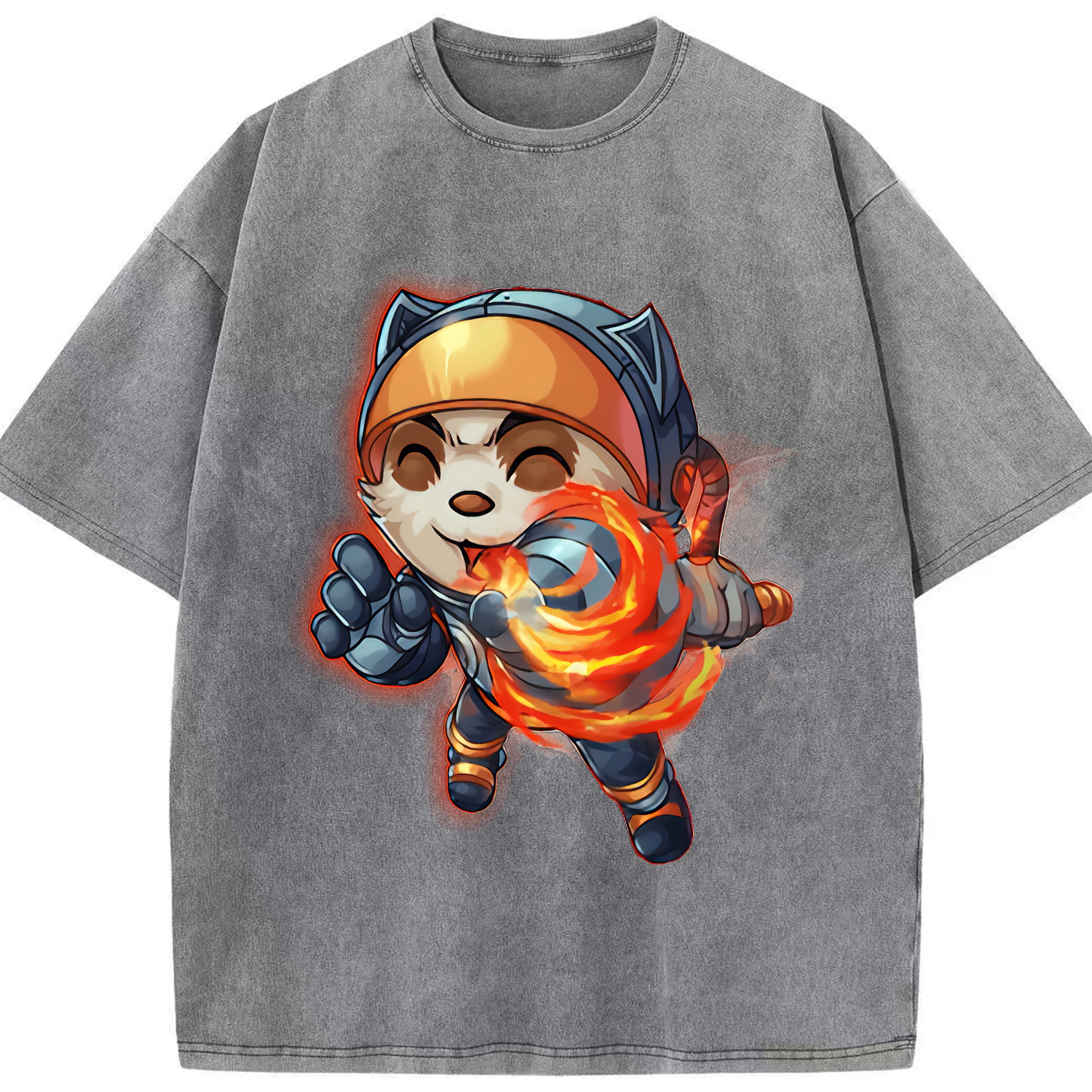 リーグ・オブ・レジェンド League of Legends LOL 綿100% ヴィンテージ風 半袖Tシャツ（フロントプリント）