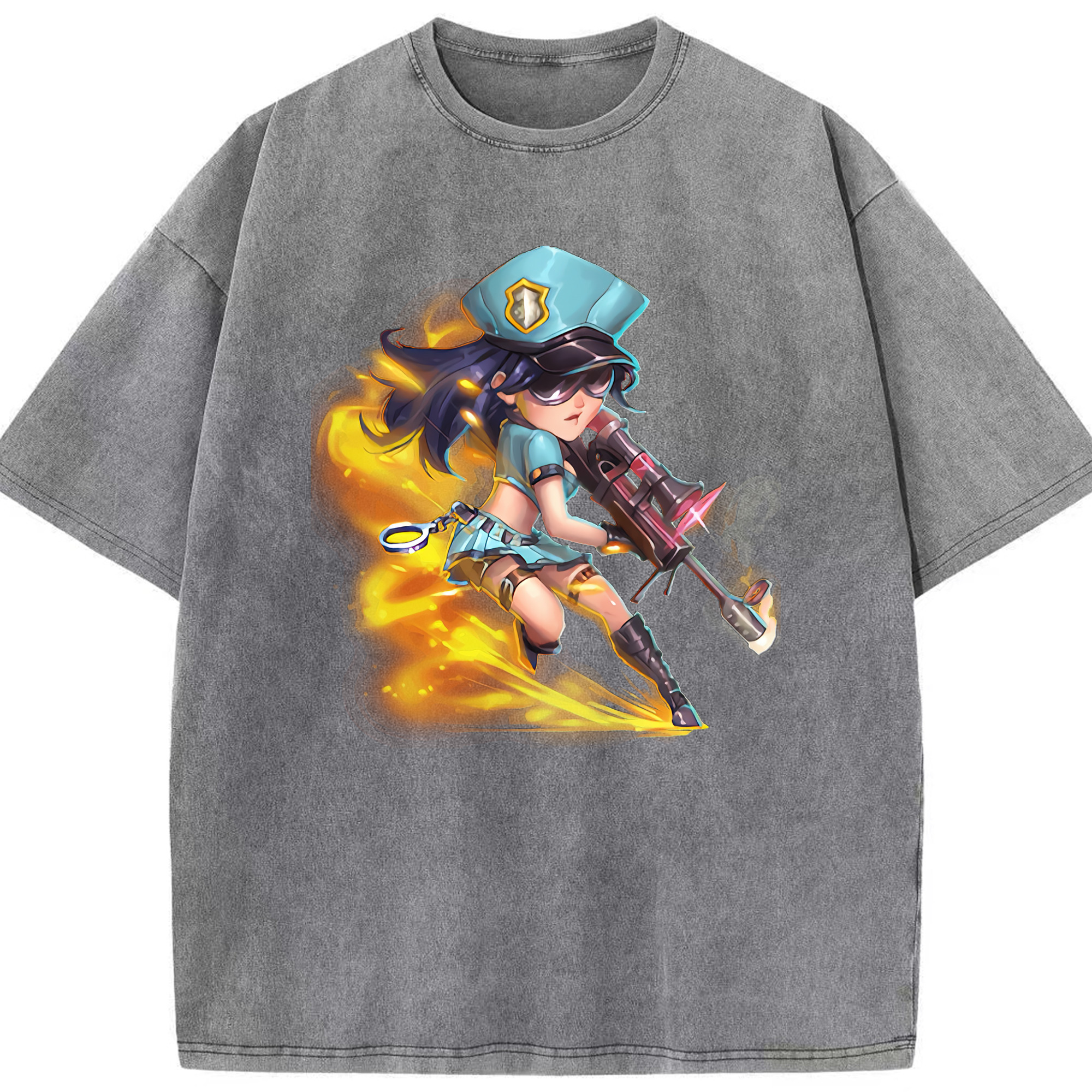 リーグ・オブ・レジェンド League of Legends LOL 綿100% ヴィンテージ風 半袖Tシャツ（フロントプリント）
