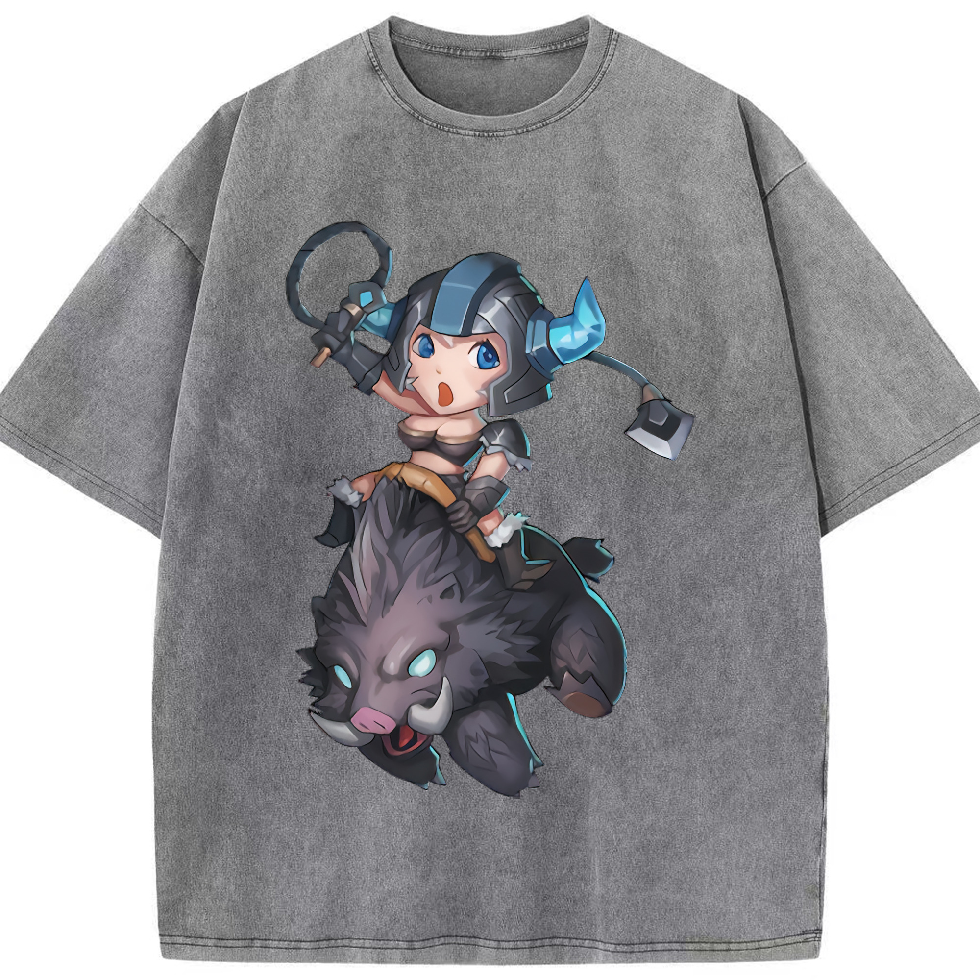 （画像用） リーグ・オブ・レジェンド League of Legends LOL 綿100% ヴィンテージ風 半袖Tシャツ（フロントプリント）