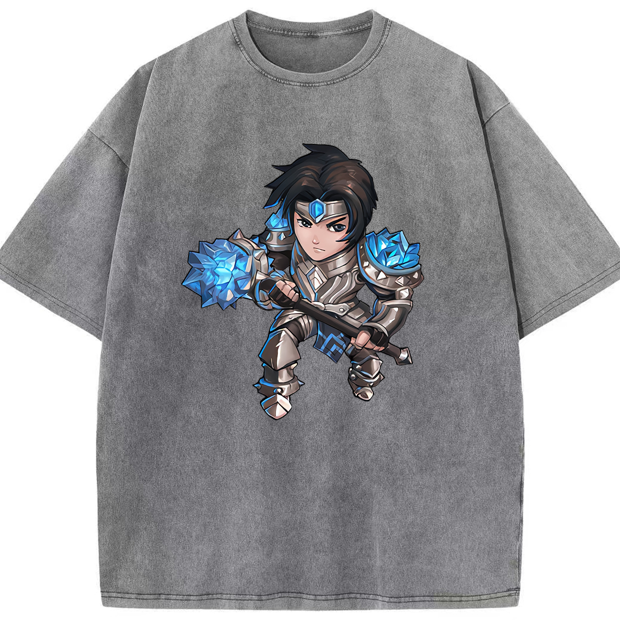 （画像用） リーグ・オブ・レジェンド League of Legends LOL 綿100% ヴィンテージ風 半袖Tシャツ（フロントプリント）