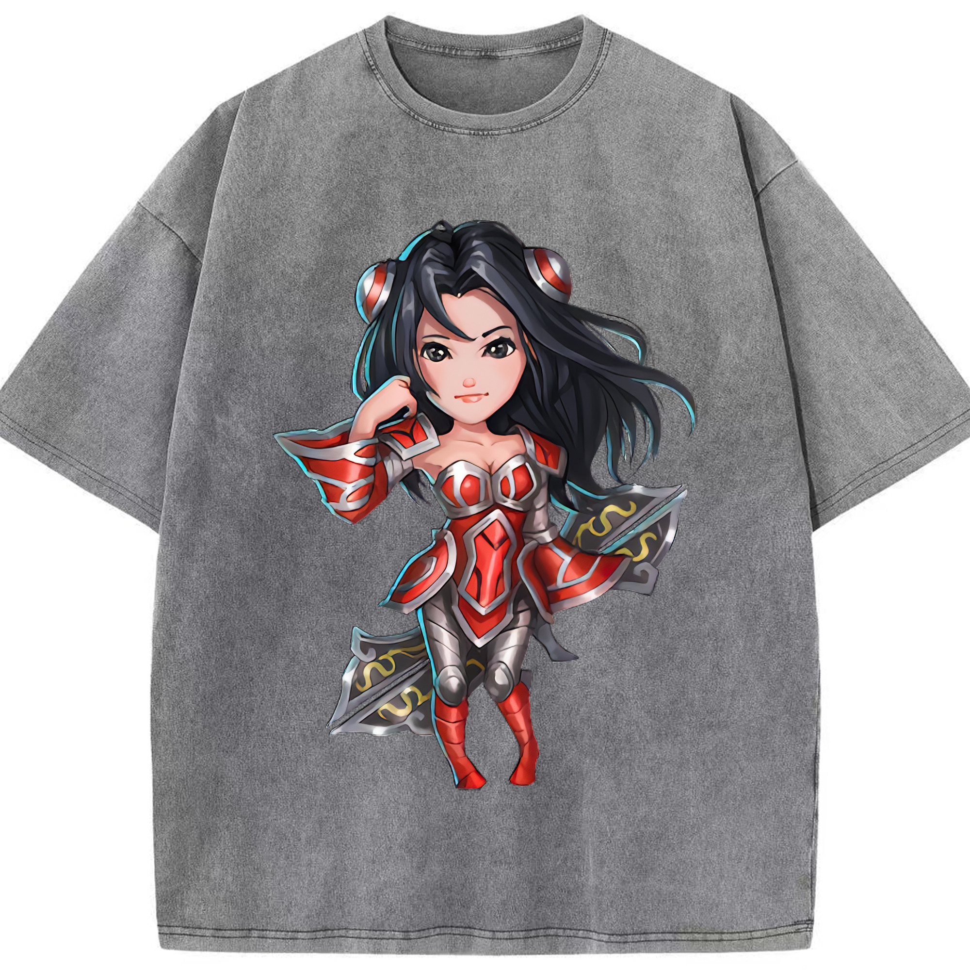 （画像用） リーグ・オブ・レジェンド League of Legends LOL 綿100% ヴィンテージ風 半袖Tシャツ（フロントプリント）