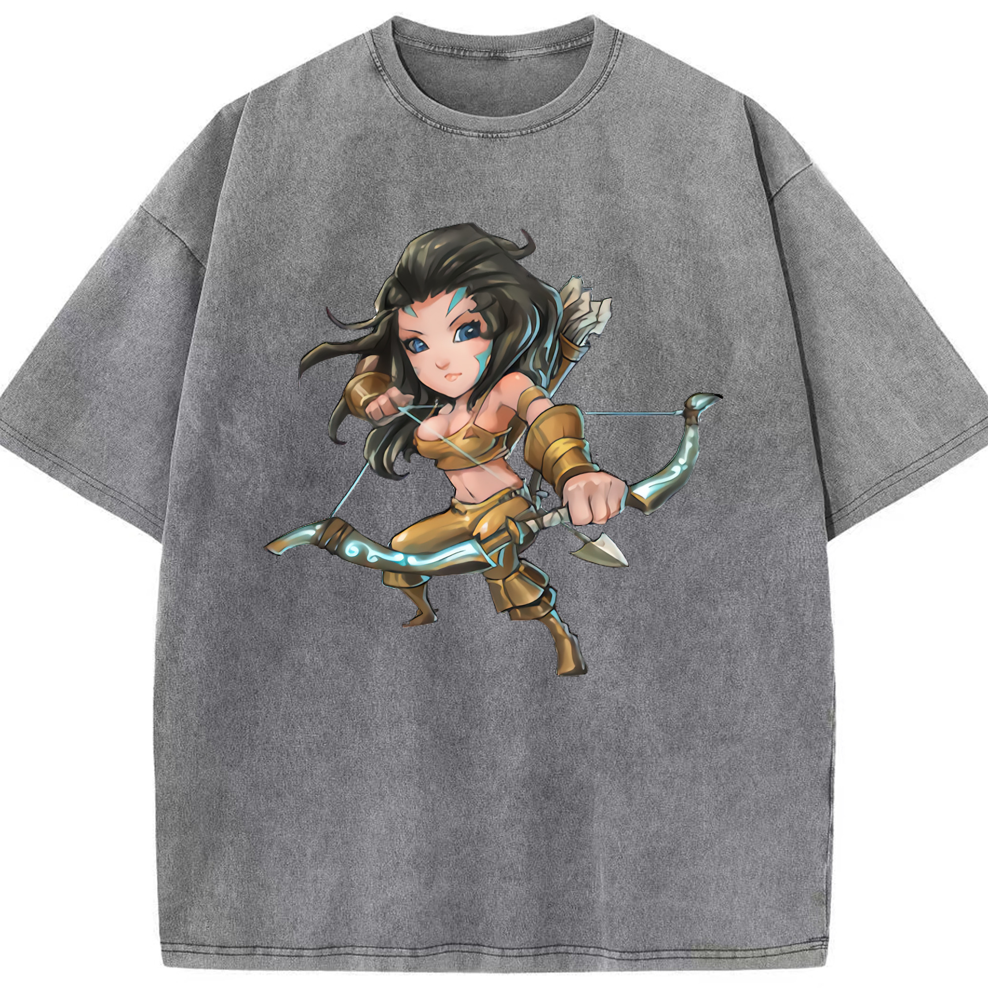 リーグ・オブ・レジェンド League of Legends LOL 綿100% ヴィンテージ風 半袖Tシャツ（フロントプリント）