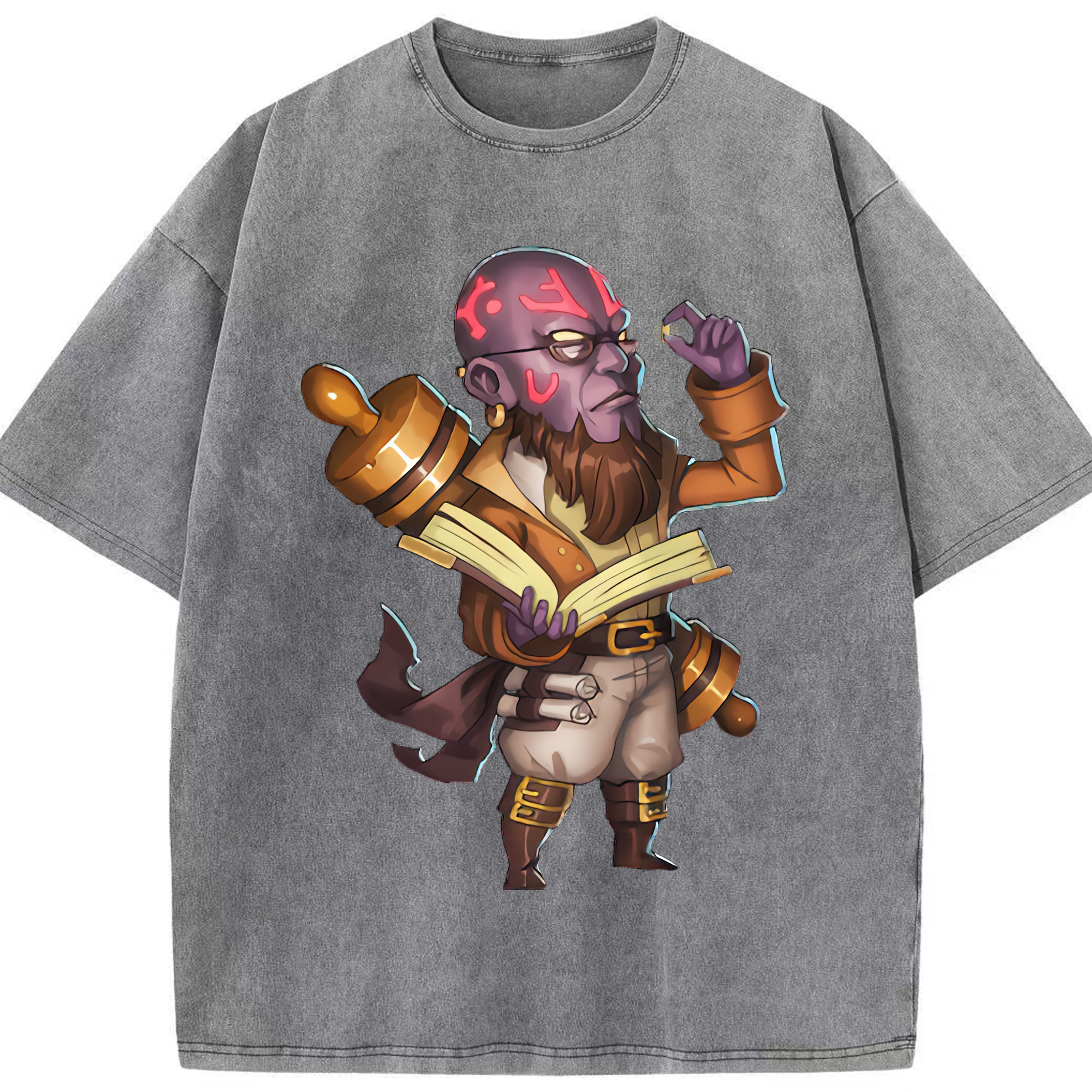 リーグ・オブ・レジェンド League of Legends LOL 綿100% ヴィンテージ風 半袖Tシャツ（フロントプリント）