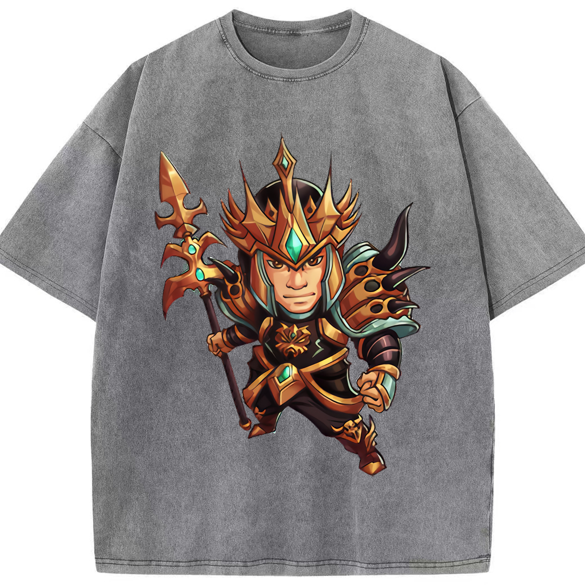 リーグ・オブ・レジェンド League of Legends LOL 綿100% ヴィンテージ風 半袖Tシャツ（フロントプリント）