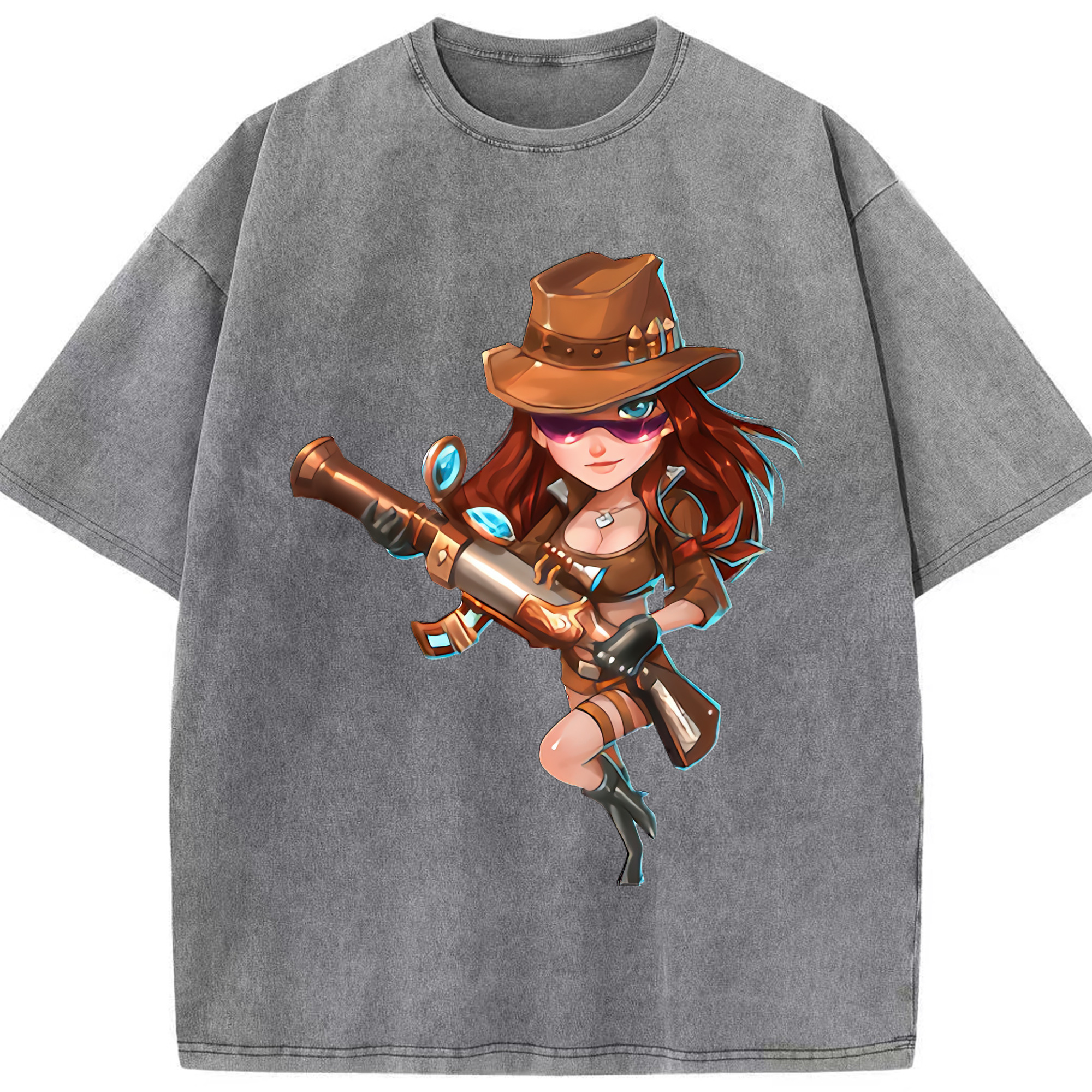 （画像用） リーグ・オブ・レジェンド League of Legends LOL 綿100% ヴィンテージ風 半袖Tシャツ（フロントプリント）