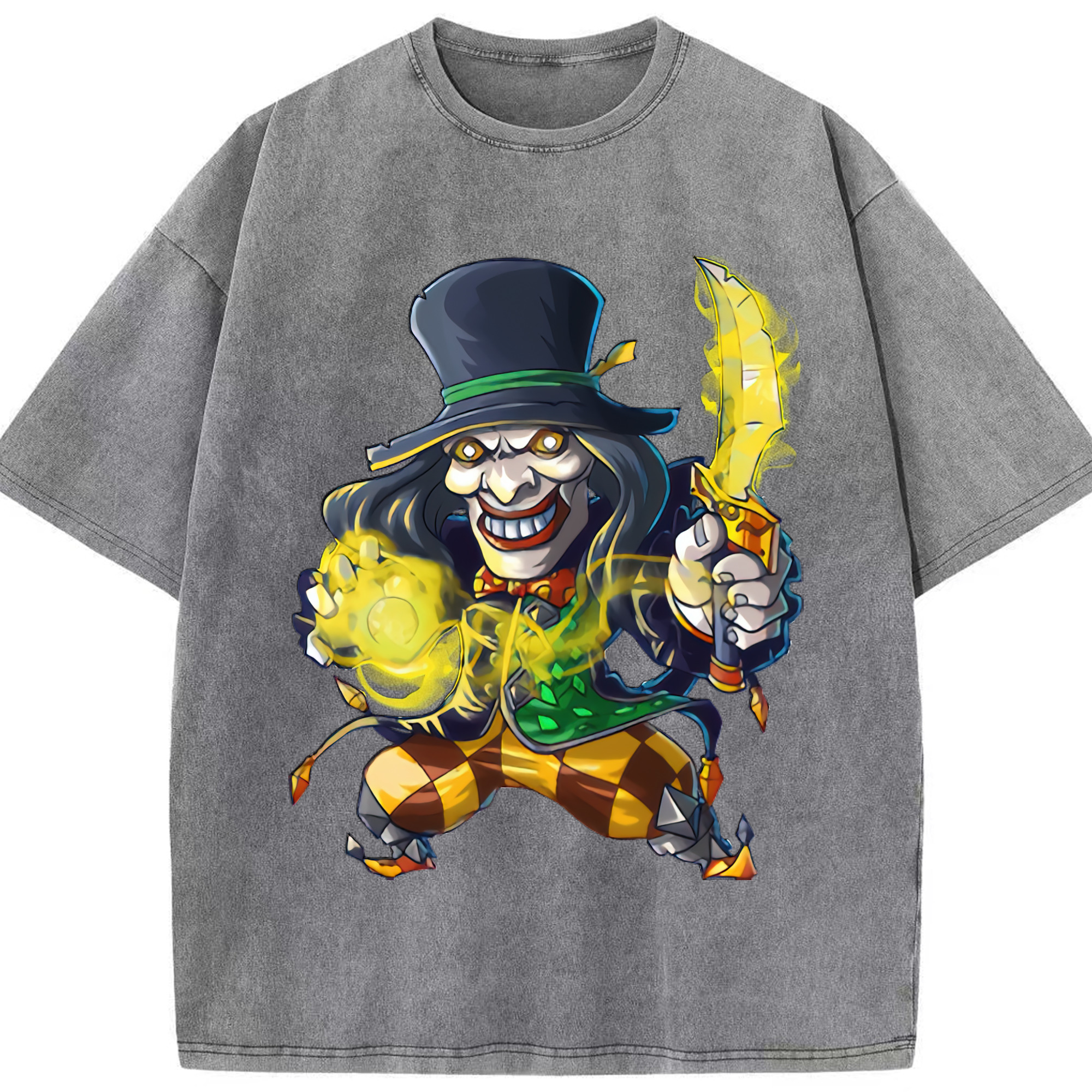 リーグ・オブ・レジェンド League of Legends LOL 綿100% ヴィンテージ風 半袖Tシャツ（フロントプリント）