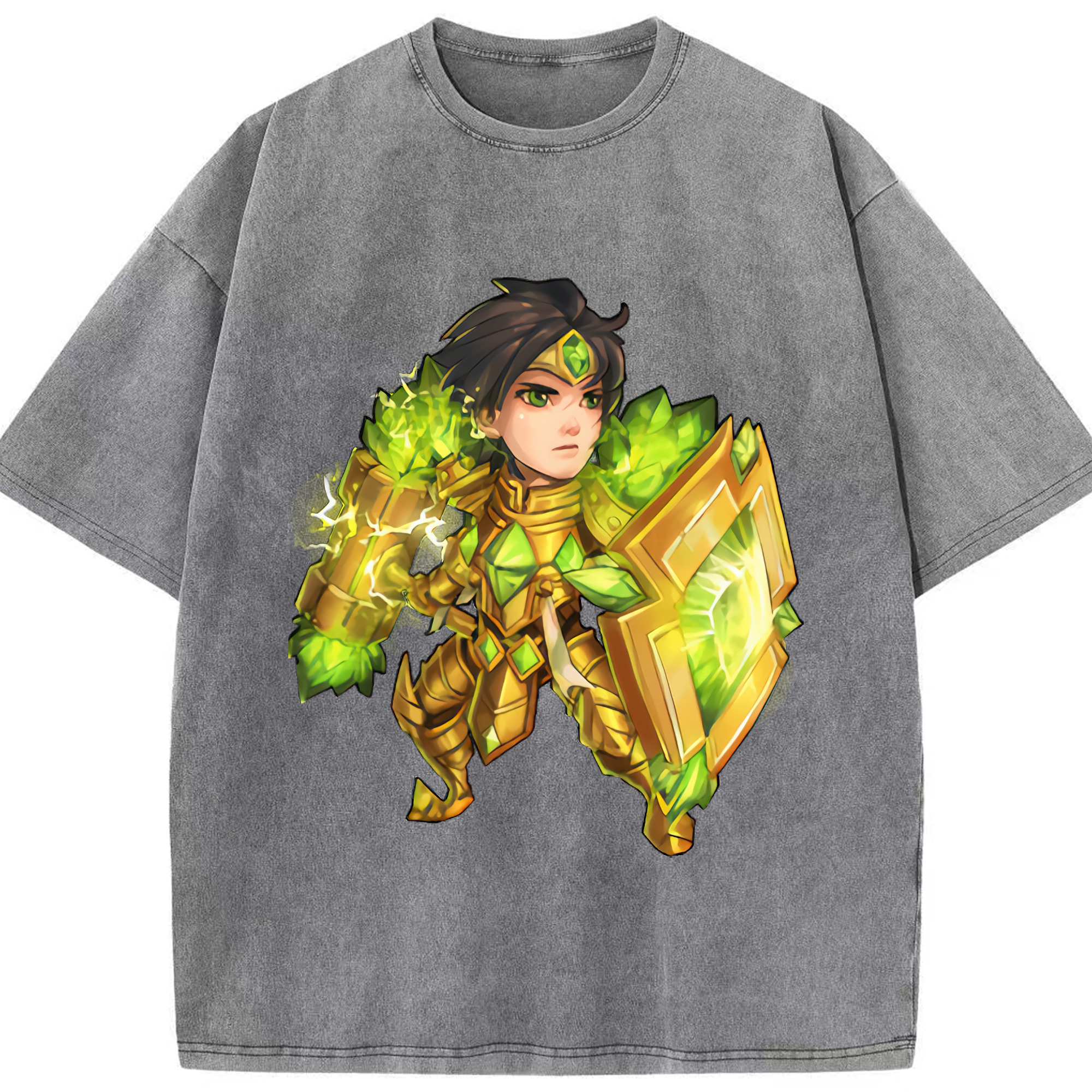 リーグ・オブ・レジェンド League of Legends LOL 綿100% ヴィンテージ風 半袖Tシャツ（フロントプリント）