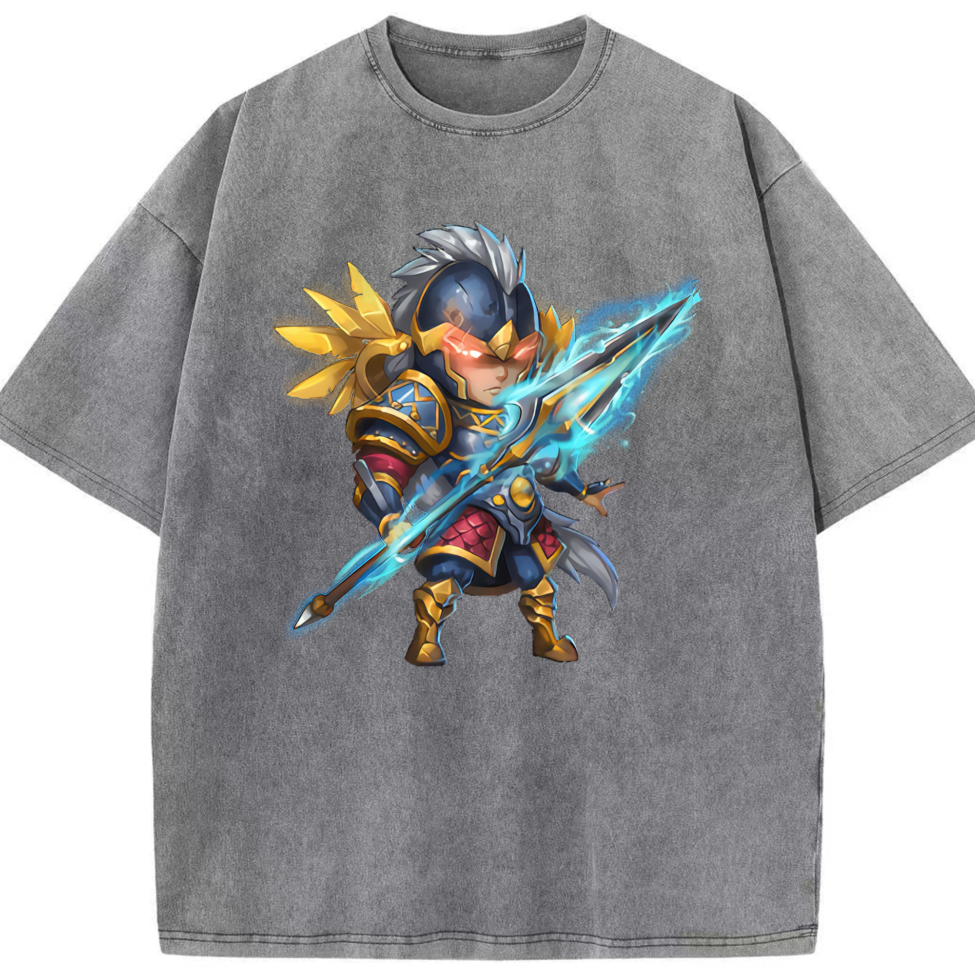 リーグ・オブ・レジェンド League of Legends LOL 綿100% ヴィンテージ風 半袖Tシャツ（フロントプリント）
