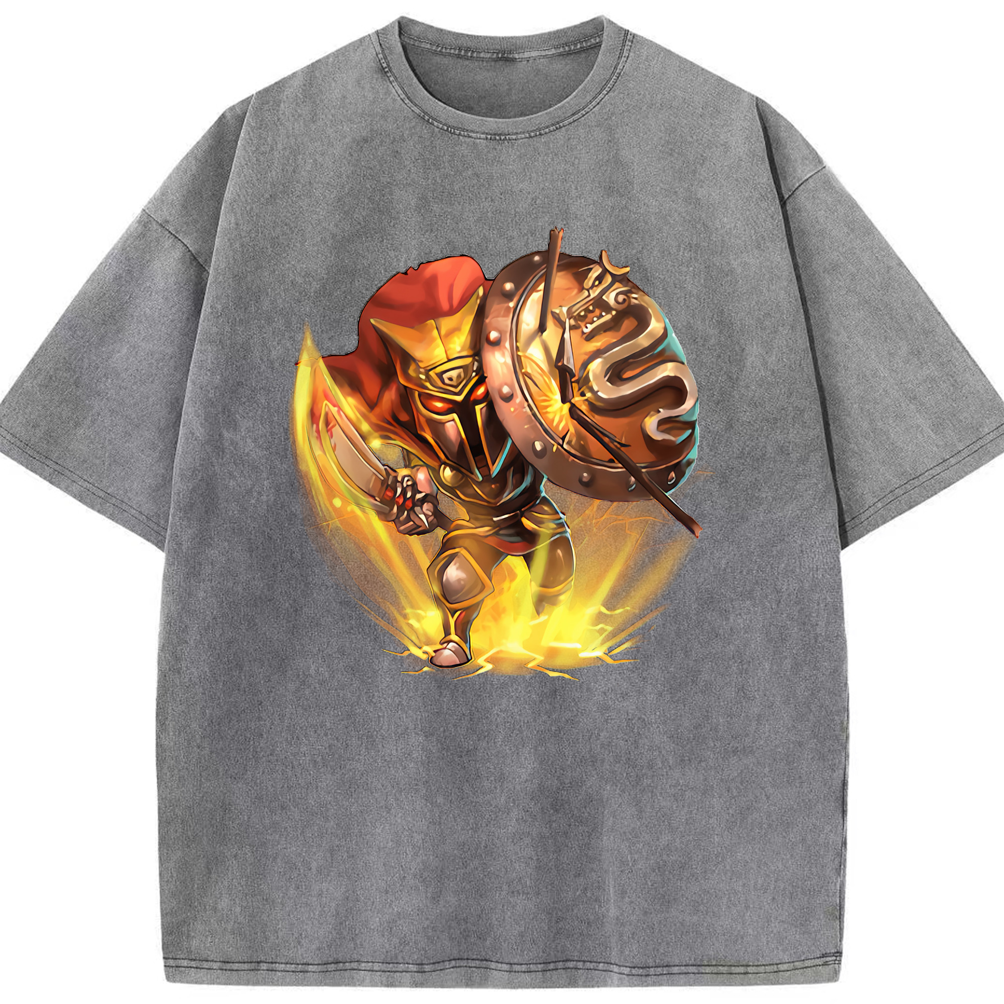 リーグ・オブ・レジェンド League of Legends LOL 綿100% ヴィンテージ風 半袖Tシャツ（フロントプリント）
