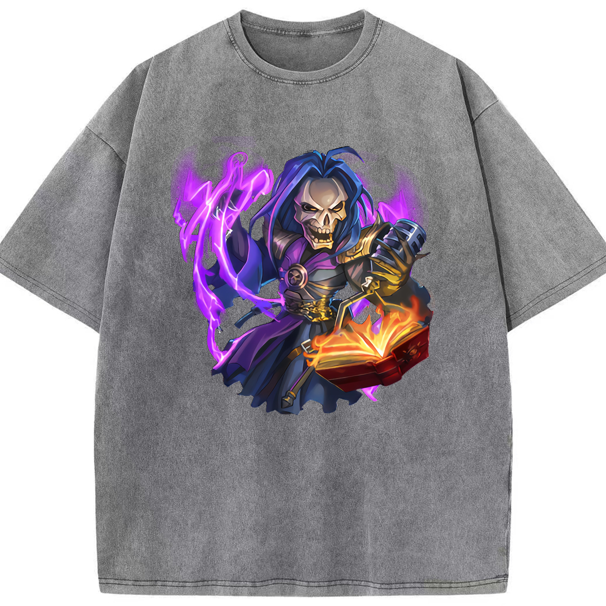 リーグ・オブ・レジェンド League of Legends LOL 綿100% ヴィンテージ風 半袖Tシャツ（フロントプリント）