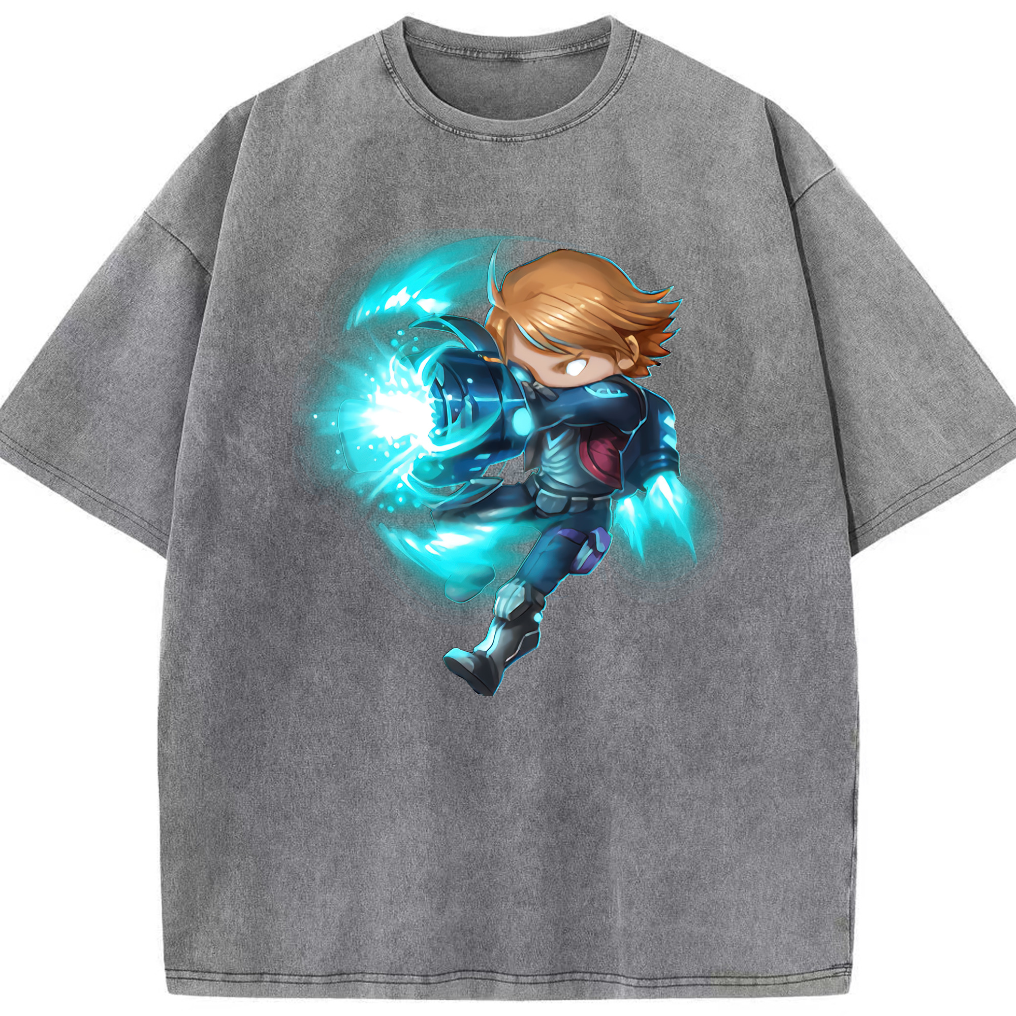 リーグ・オブ・レジェンド League of Legends LOL 綿100% ヴィンテージ風 半袖Tシャツ（フロントプリント）