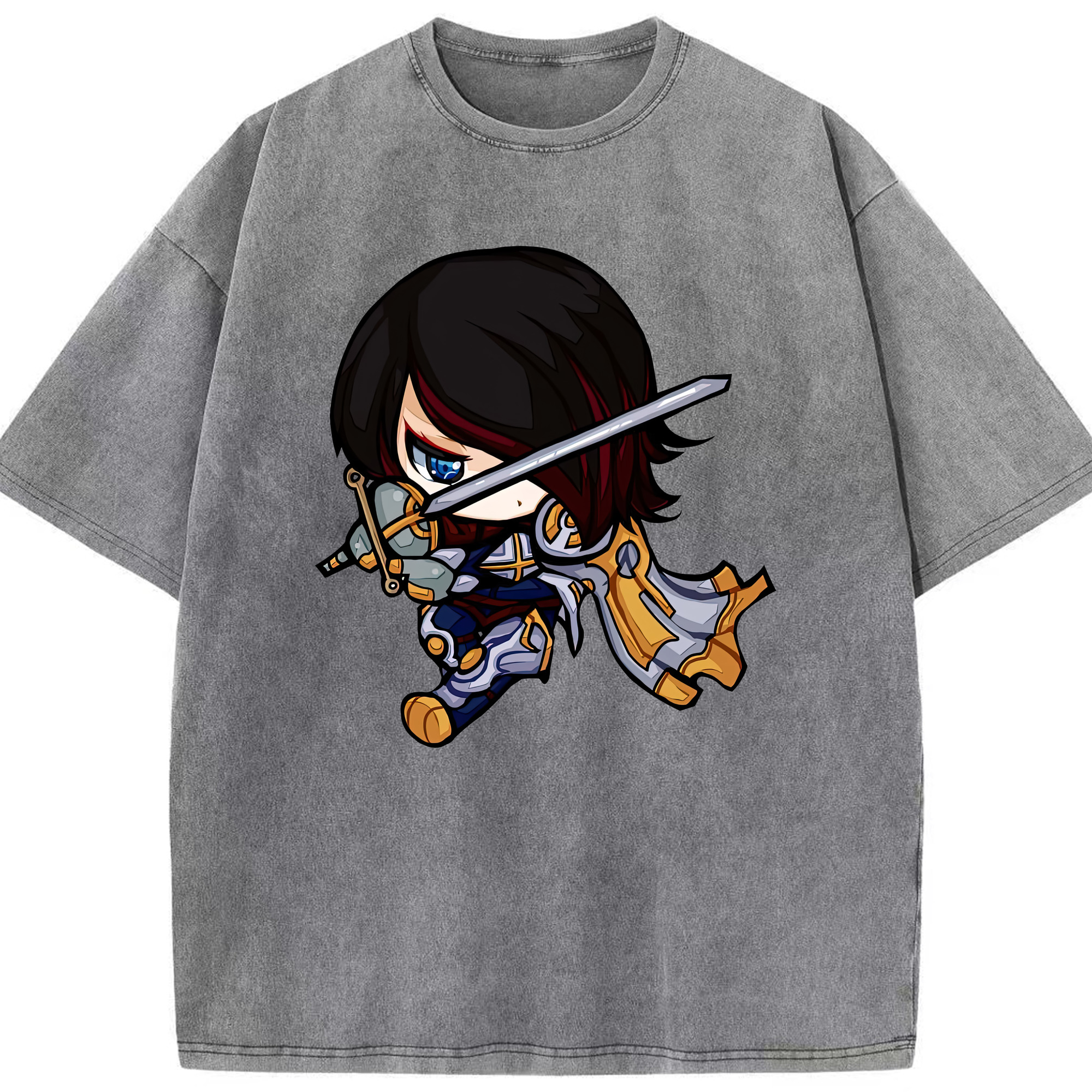 リーグ・オブ・レジェンド League of Legends LOL 綿100% ヴィンテージ風 半袖Tシャツ（フロントプリント）