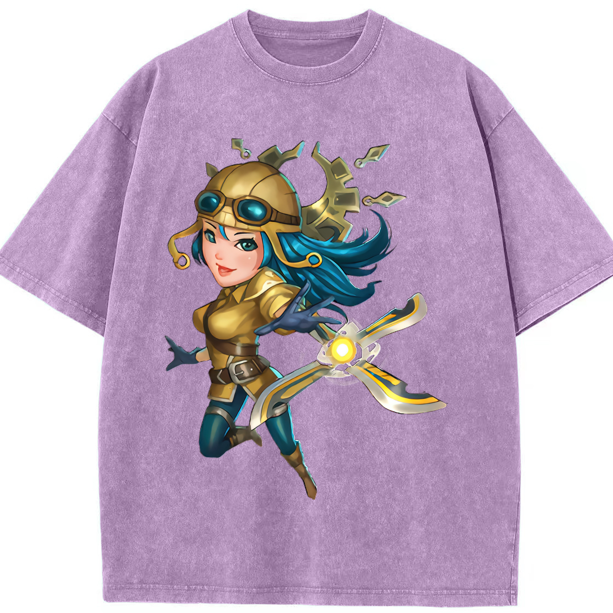 リーグ・オブ・レジェンド League of Legends LOL 綿100% ヴィンテージ風 半袖Tシャツ（フロントプリント）
