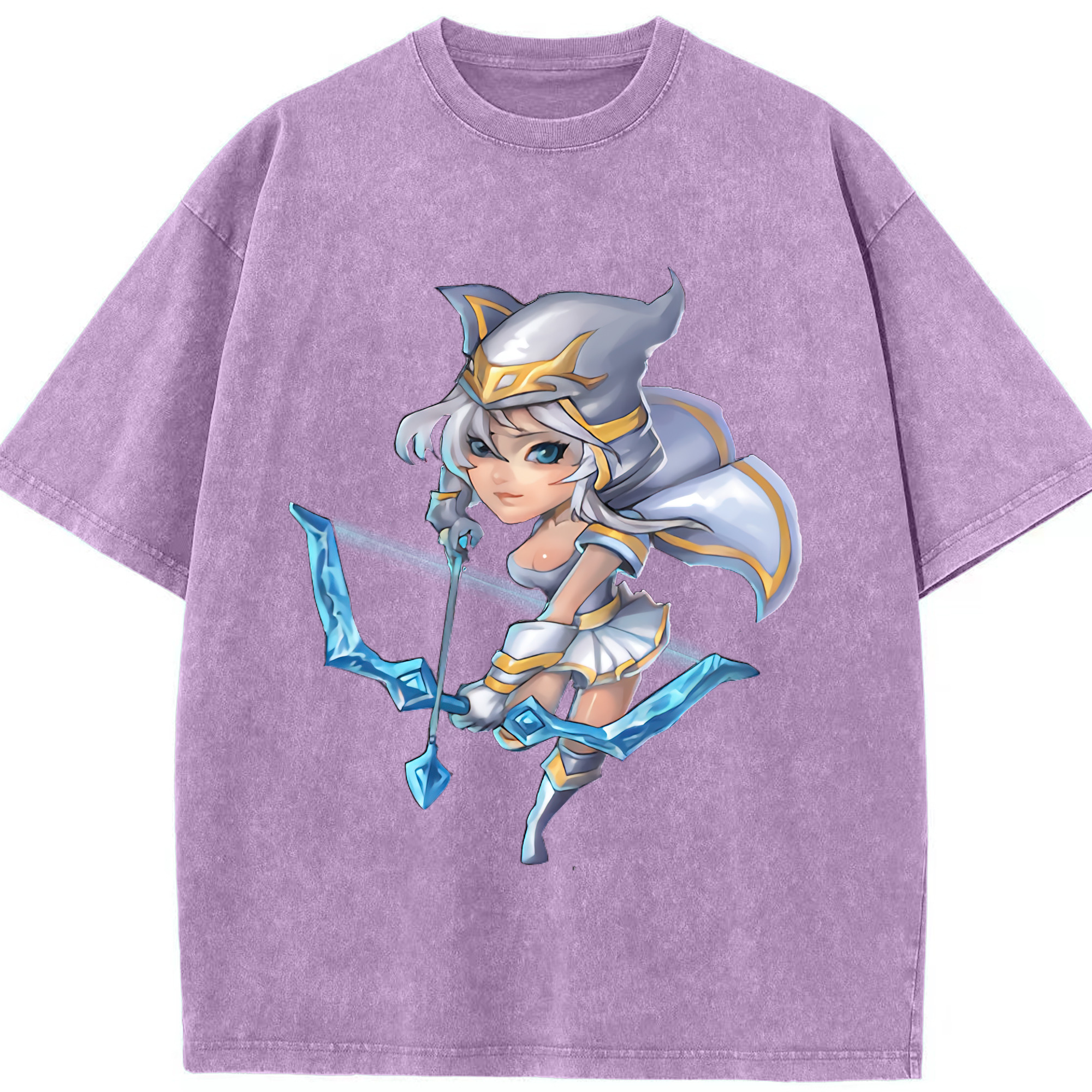 （画像用） リーグ・オブ・レジェンド League of Legends LOL 綿100% ヴィンテージ風 半袖Tシャツ（フロントプリント）