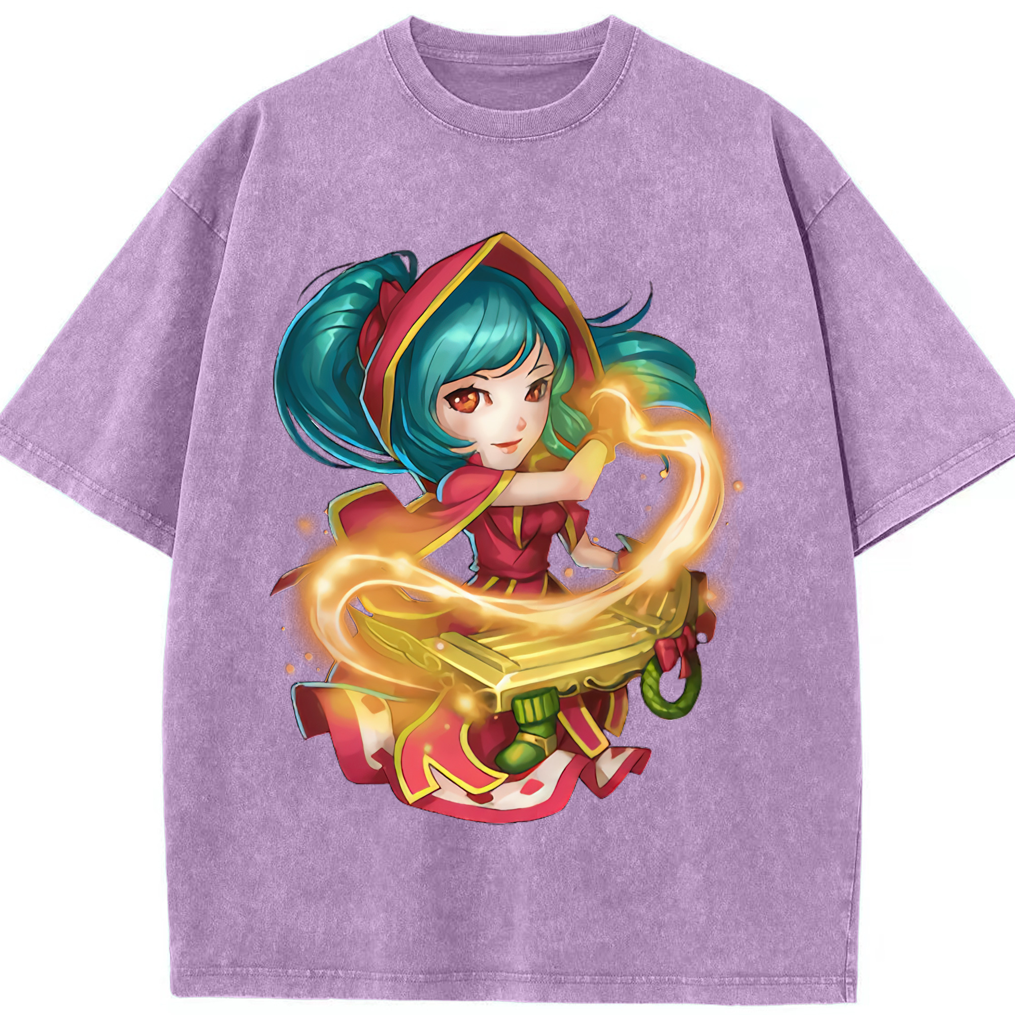 リーグ・オブ・レジェンド League of Legends LOL 綿100% ヴィンテージ風 半袖Tシャツ（フロントプリント）