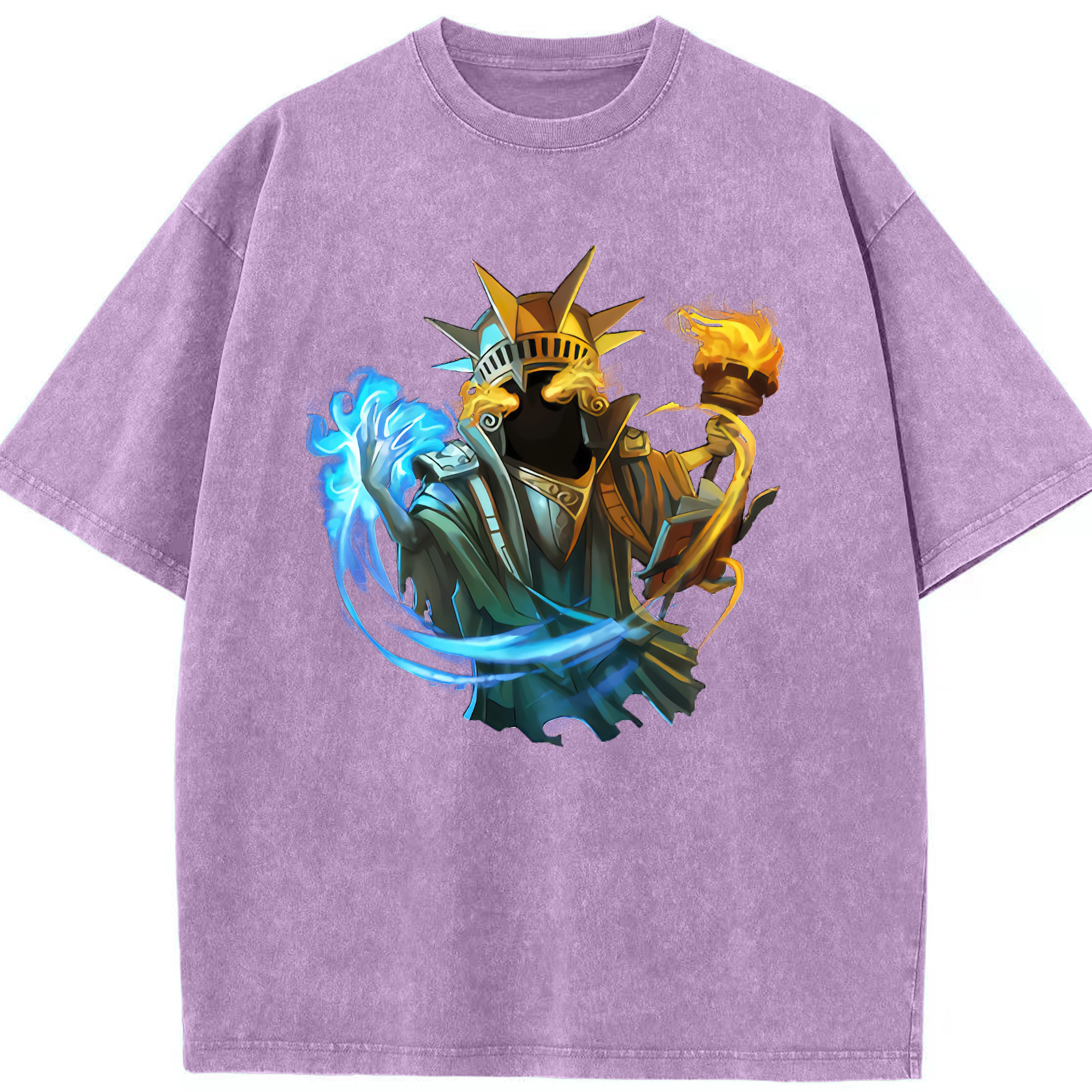 リーグ・オブ・レジェンド League of Legends LOL 綿100% ヴィンテージ風 半袖Tシャツ（フロントプリント）