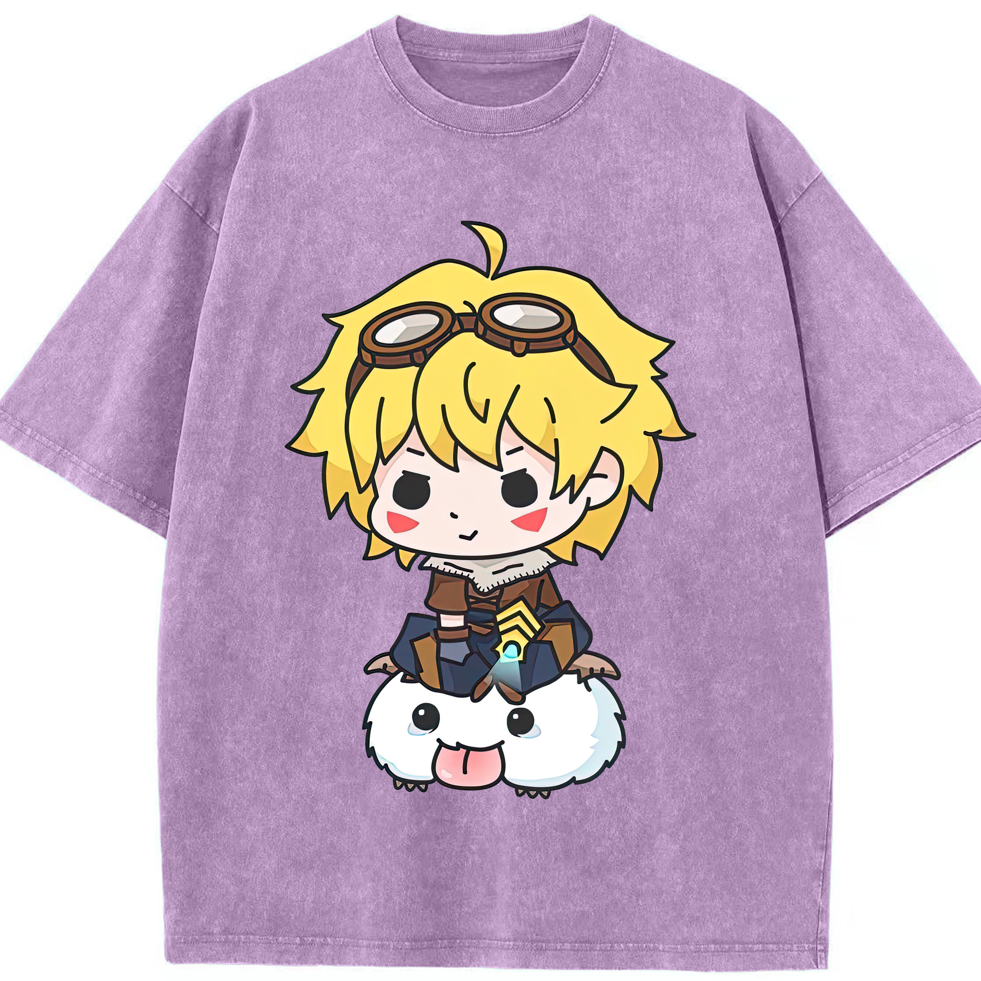 リーグ・オブ・レジェンド League of Legends LOL 綿100% ヴィンテージ風 半袖Tシャツ（フロントプリント）