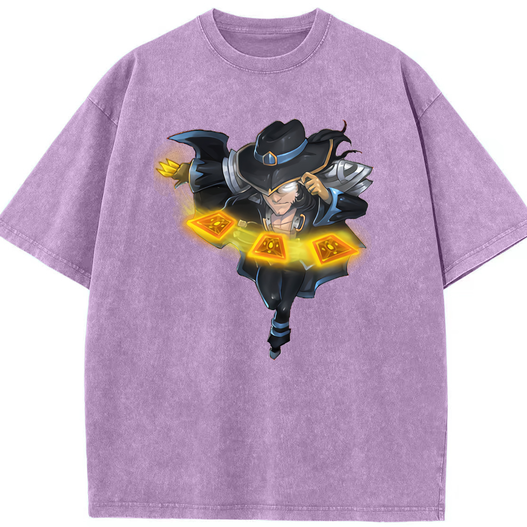 リーグ・オブ・レジェンド League of Legends LOL 綿100% ヴィンテージ風 半袖Tシャツ（フロントプリント）