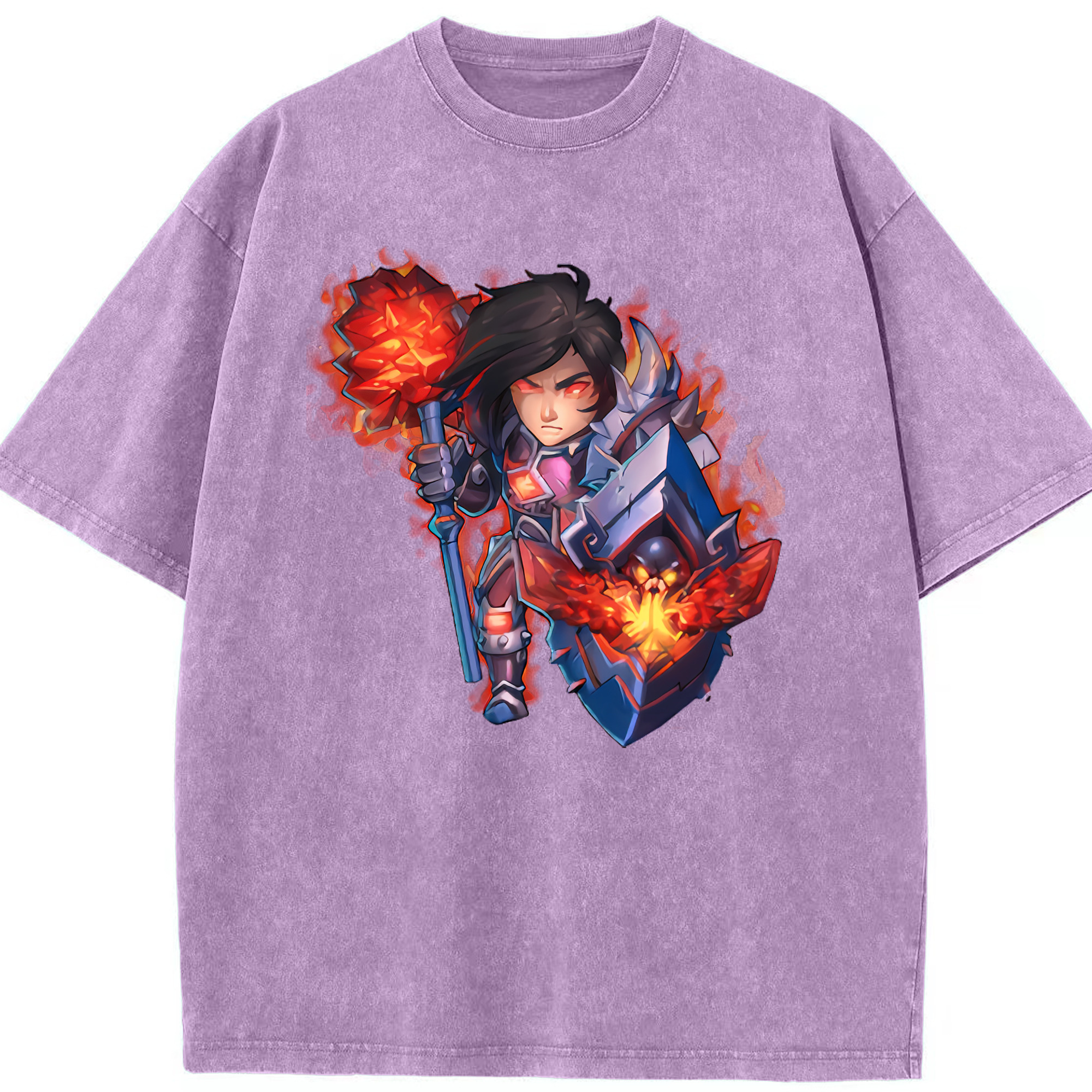 リーグ・オブ・レジェンド League of Legends LOL 綿100% ヴィンテージ風 半袖Tシャツ（フロントプリント）
