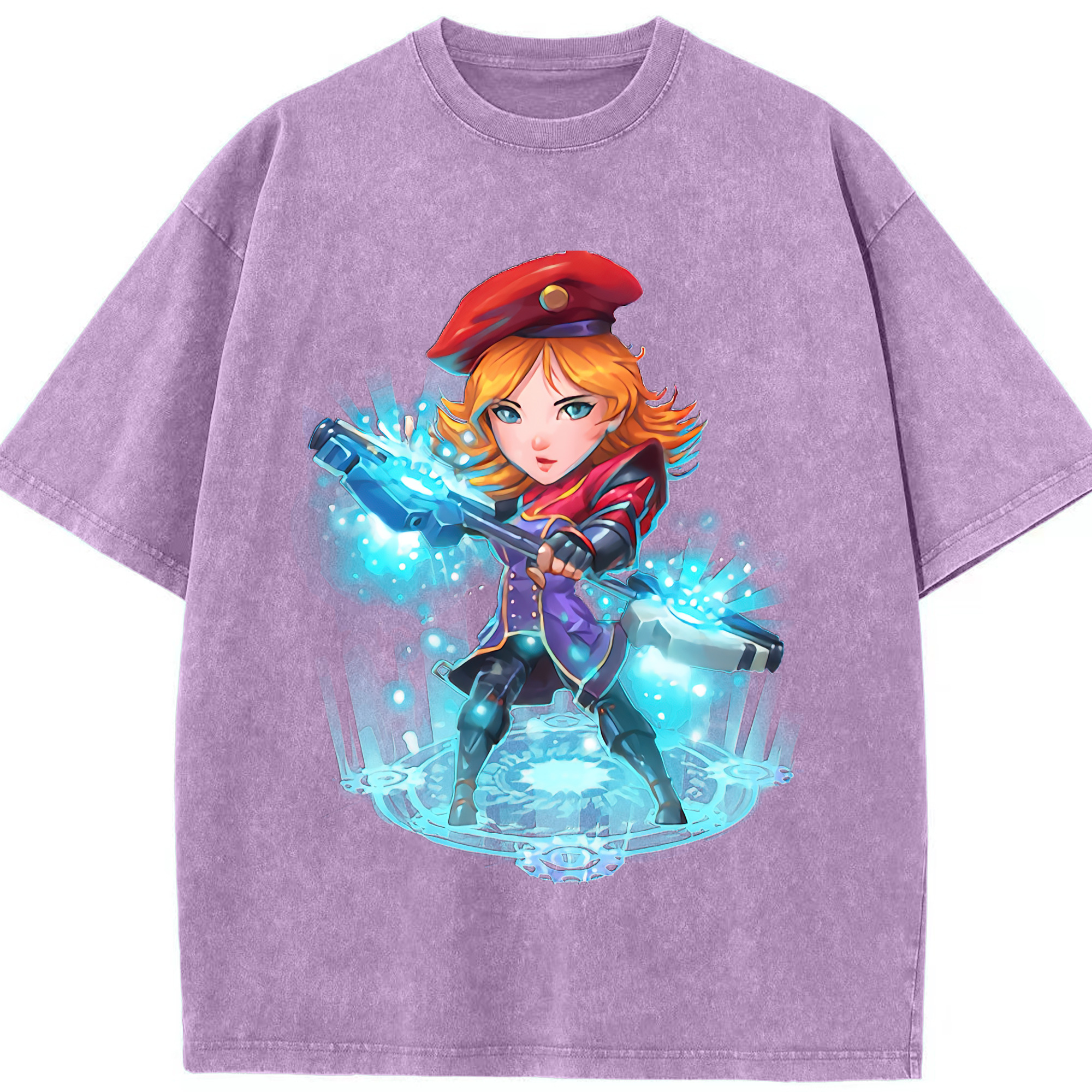 リーグ・オブ・レジェンド League of Legends LOL 綿100% ヴィンテージ風 半袖Tシャツ（フロントプリント）