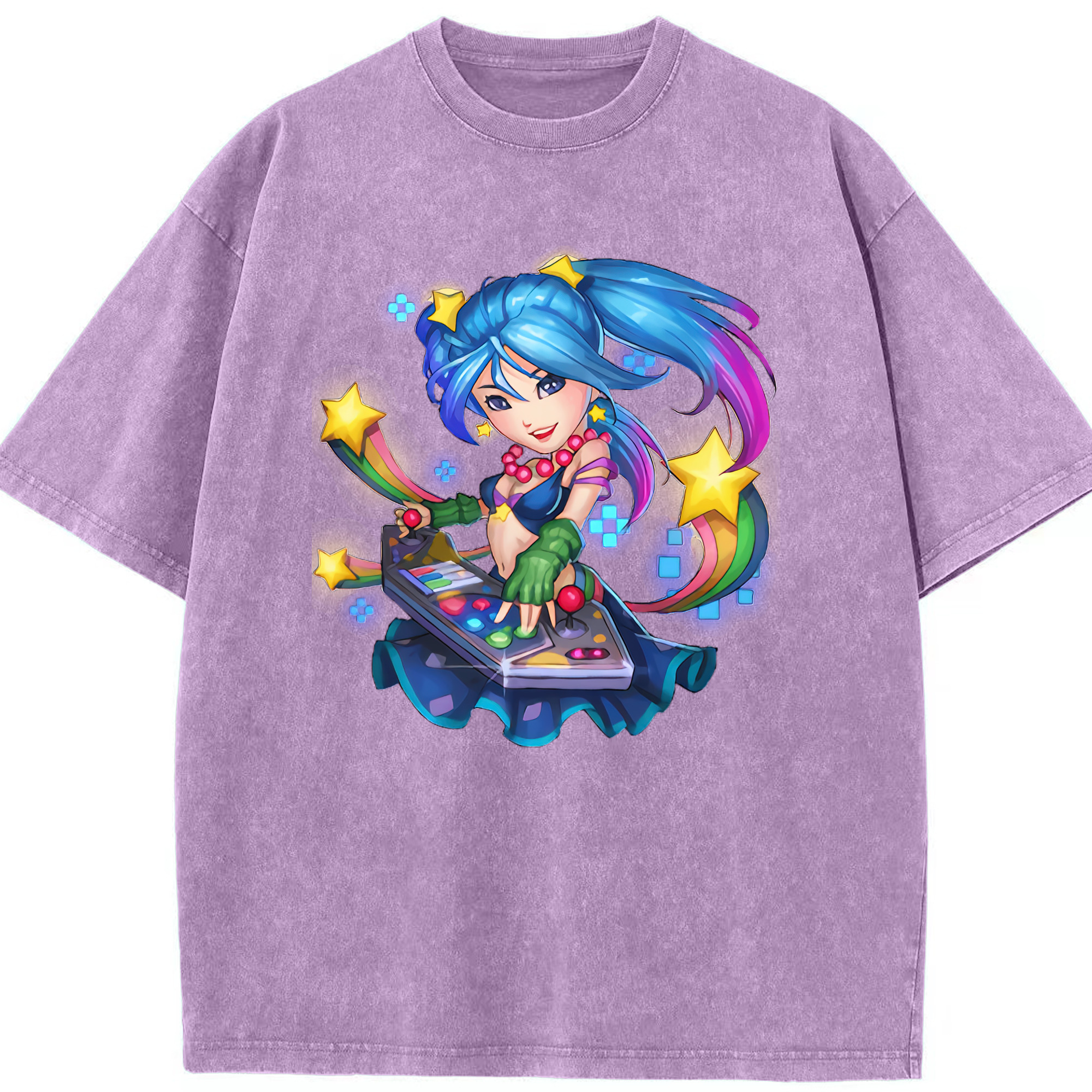 リーグ・オブ・レジェンド League of Legends LOL 綿100% ヴィンテージ風 半袖Tシャツ（フロントプリント）